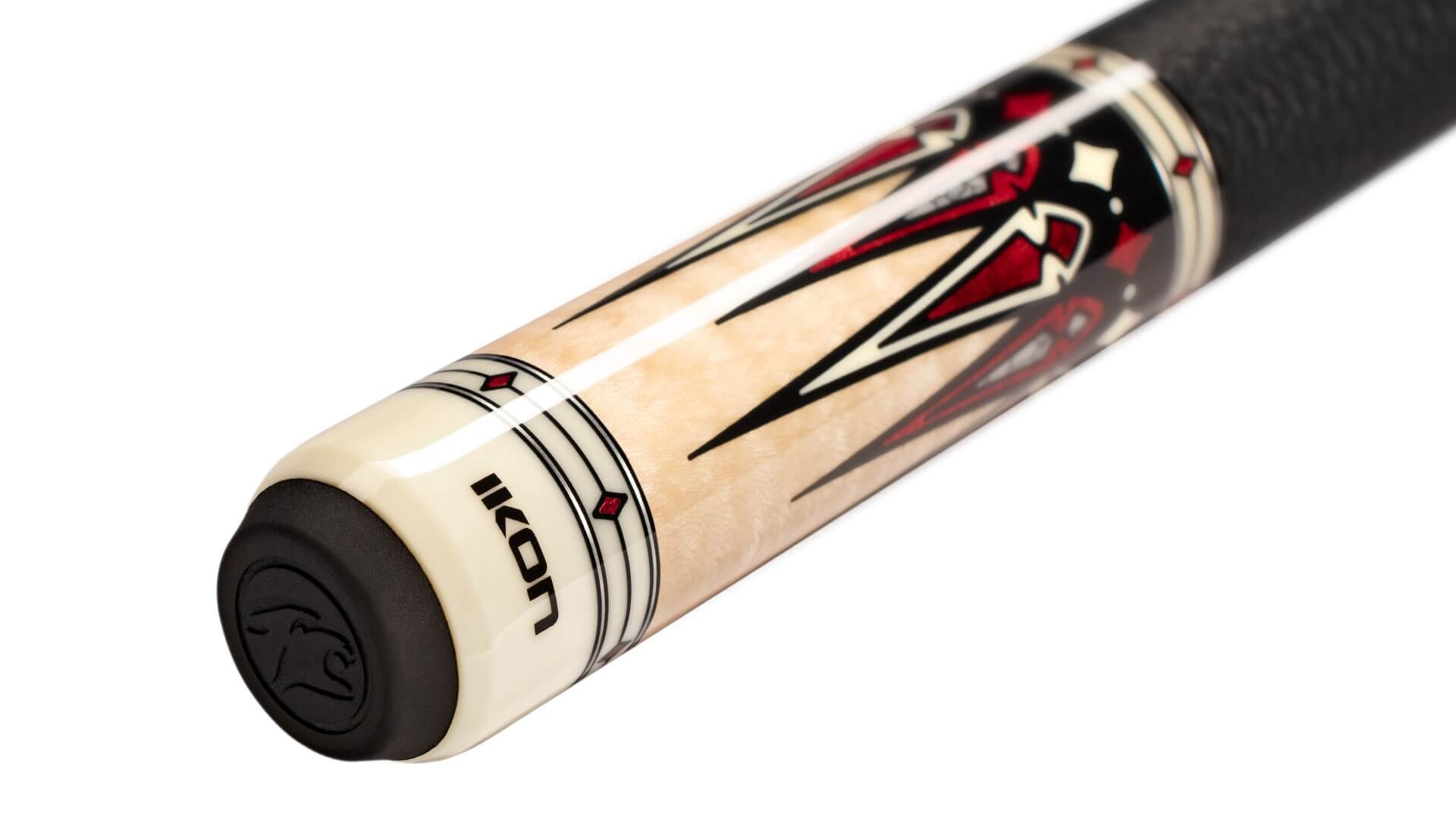 Predator – Ikon4 3 Pool Cue Curly Maple Points – Butt Detail Predator - Ikon4 3 Pool Cue Curly Maple Points - Butt Detail
