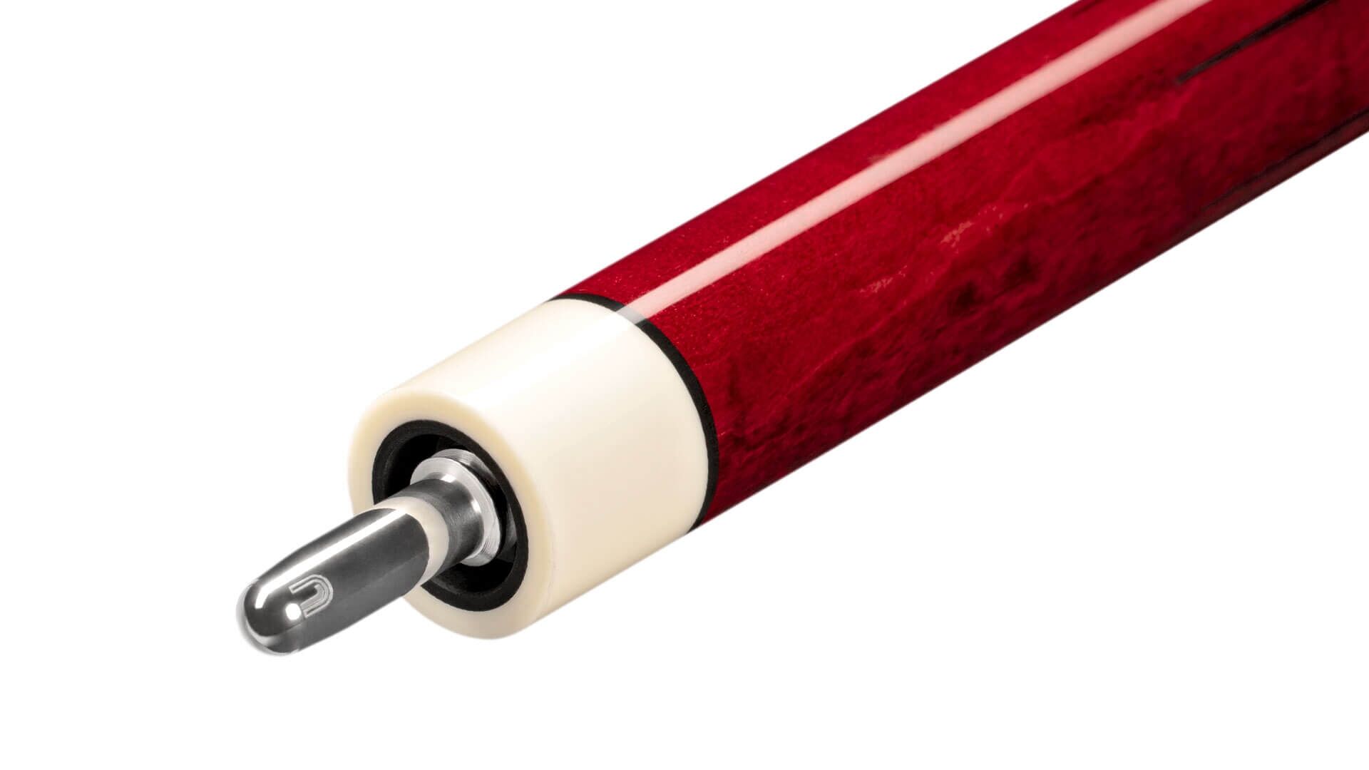 Predator – Ikon4 4 Pool Cue Burgundy-Stained Curly Maple Points – Wrapless – QR by Uni-Loc Joint Detail Predator - Ikon4 4 Pool Cue Burgundy-Stained Curly Maple Points - Wrapless - QR by Uni-Loc Joint Detail