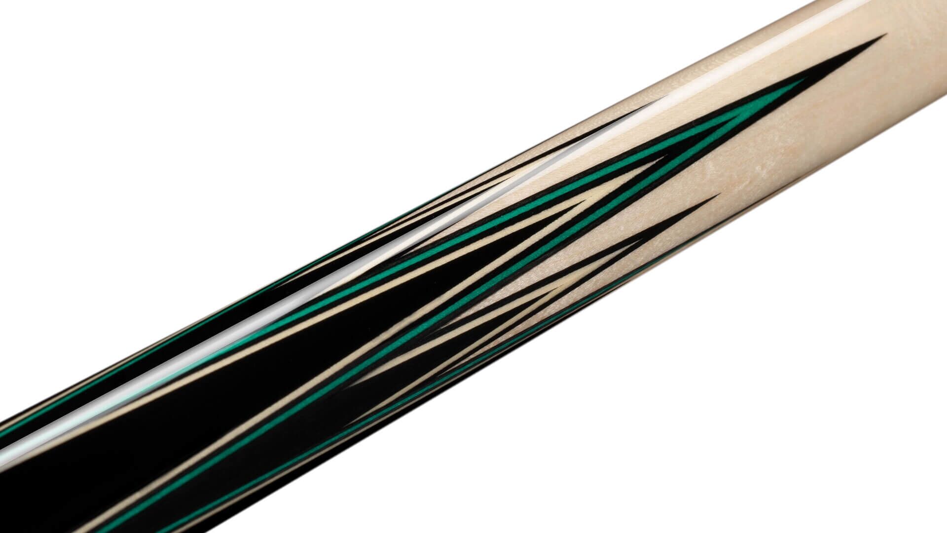 Predator – Sneaky Pete 8-Point Classics Pool Cue Green Wrapless Veneer Detail Predator - Sneaky Pete 8-Point Classics Pool Cue Green Wrapless Veneer Detail