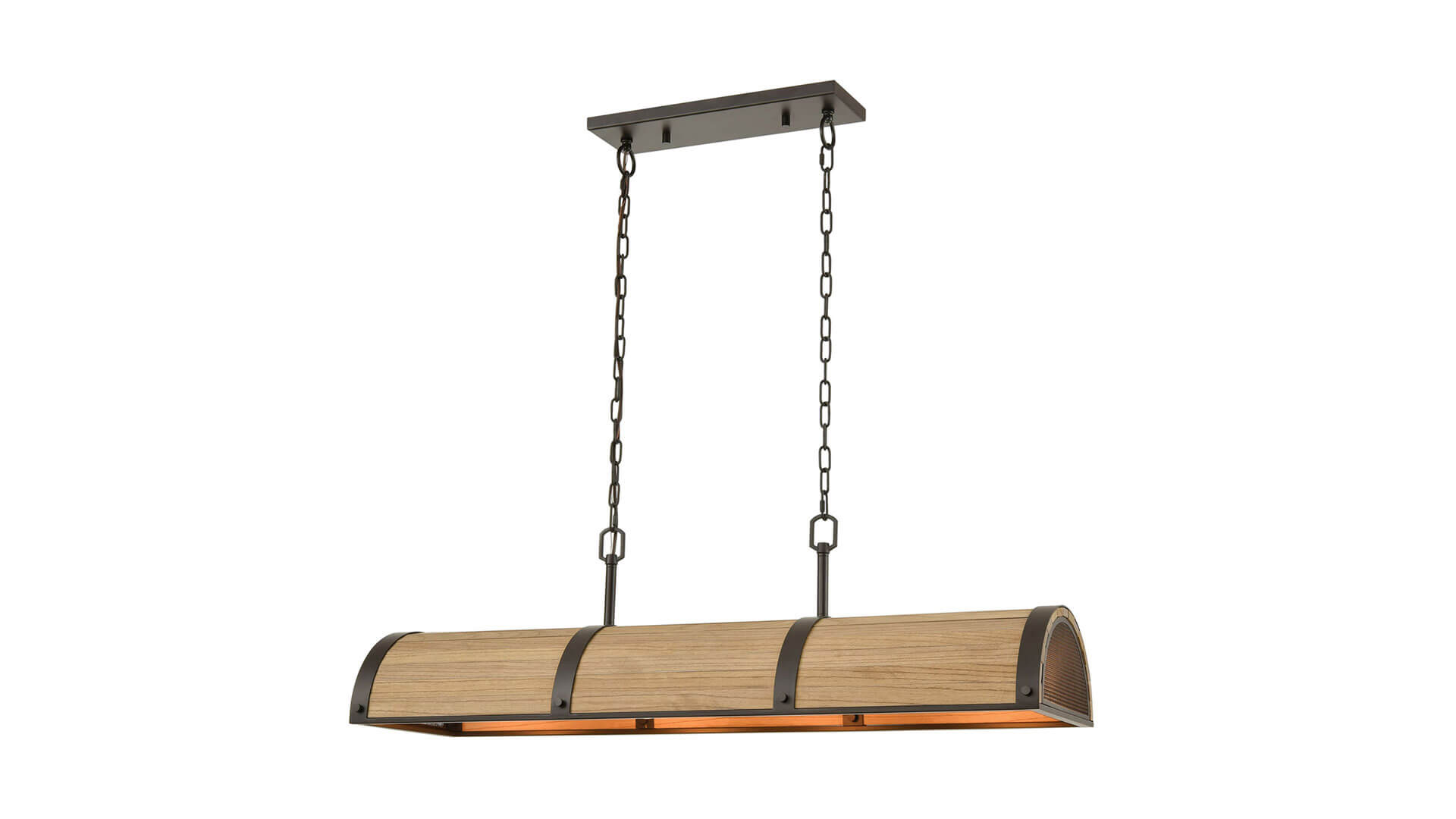 Bronze & Natural Wood Pool Table Light – “Wooden Barrel” – Wider Bronze & Natural Wood Pool Table Light - "Wooden Barrel" - Wider