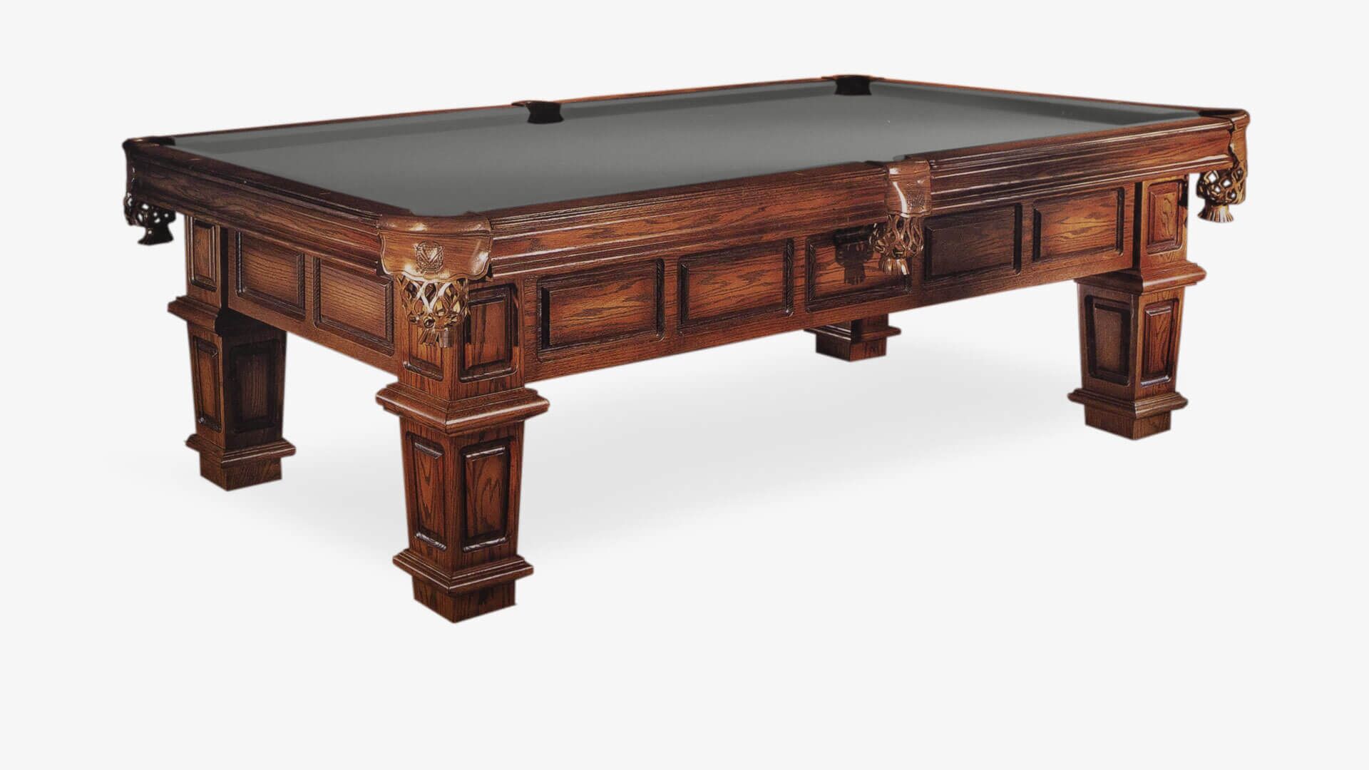 Beach-Linenfold-Oak-Pool-Table-Grey-Felt Beach-Linenfold-Oak-Pool-Table-Grey-Felt