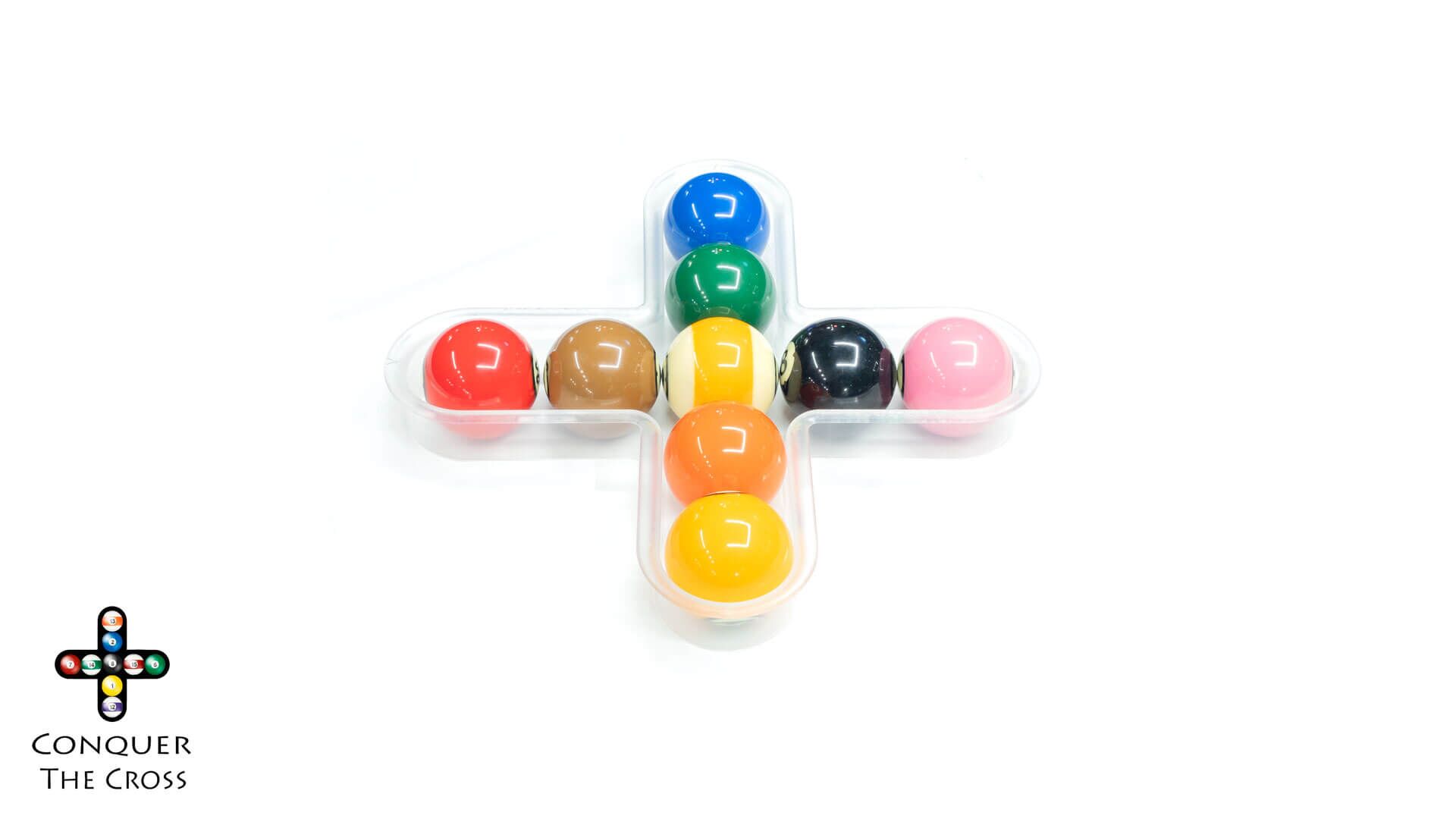 Conquer-The-Cross-Clear-Pool-Ball-Rack-Balls