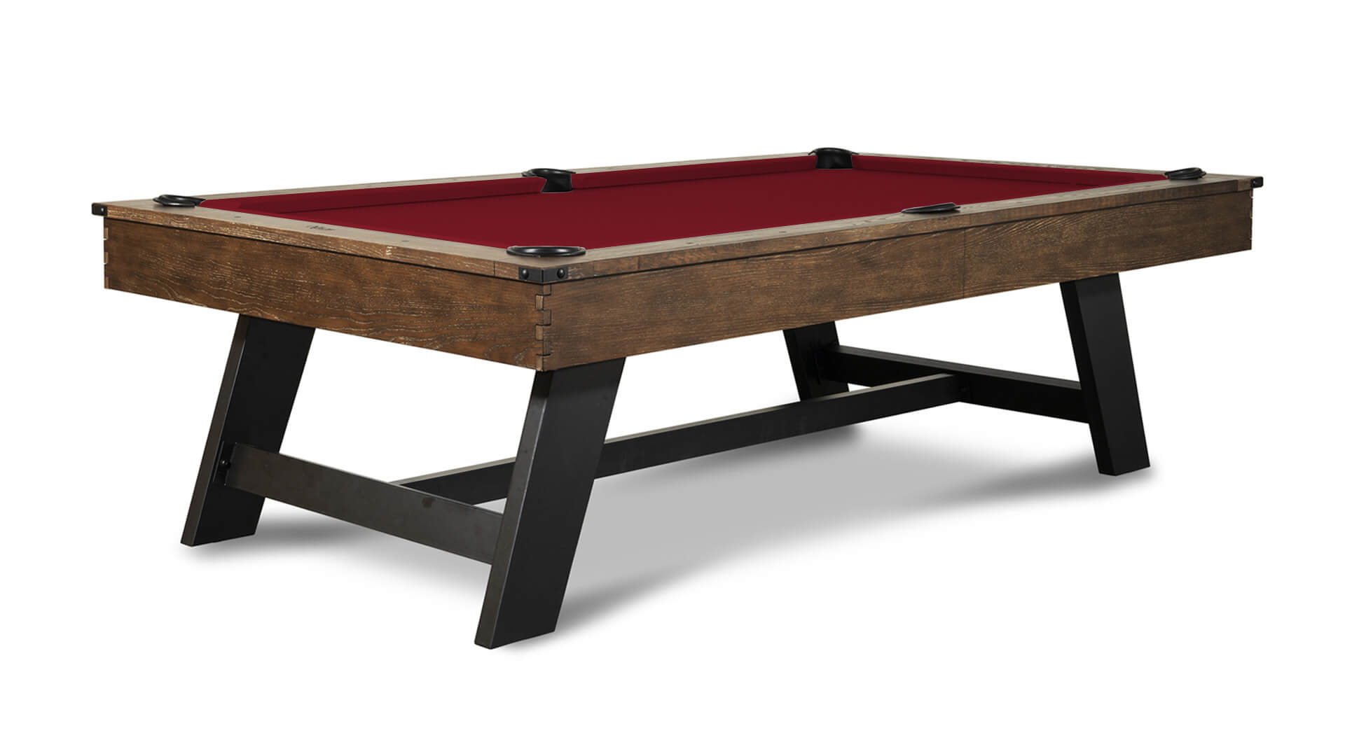 Nixon-Hunter-Metal-Walnut-Pool-Table-Burgundy-Felt Nixon-Hunter-Metal-Walnut-Pool-Table-Burgundy-Felt