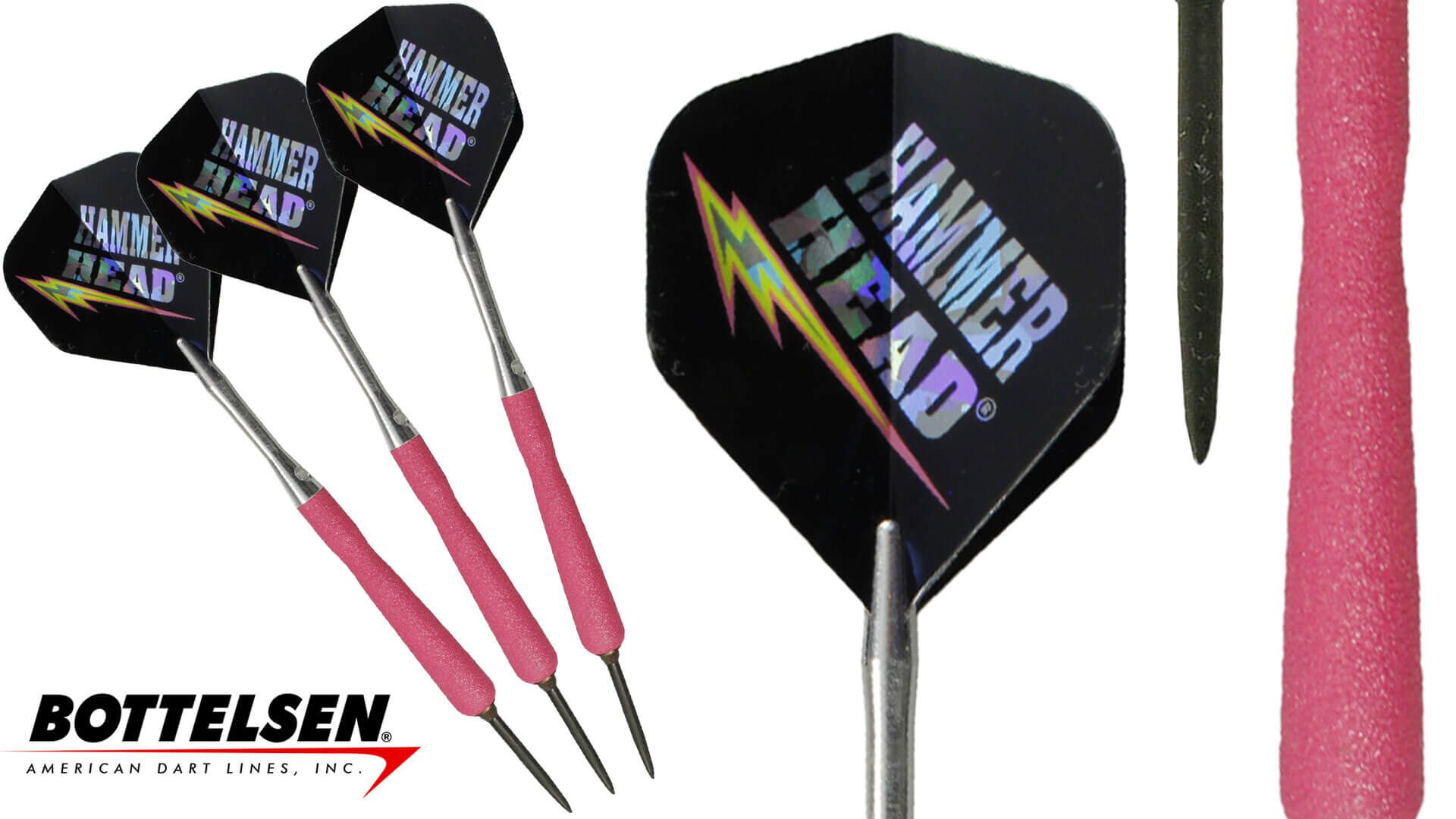 Bottelsen-Hammer-Head-Russ-Lopez-Signature-Xtreme-Shark-Skins-Convertables-Steel-Tip-Pink-Dart-Set