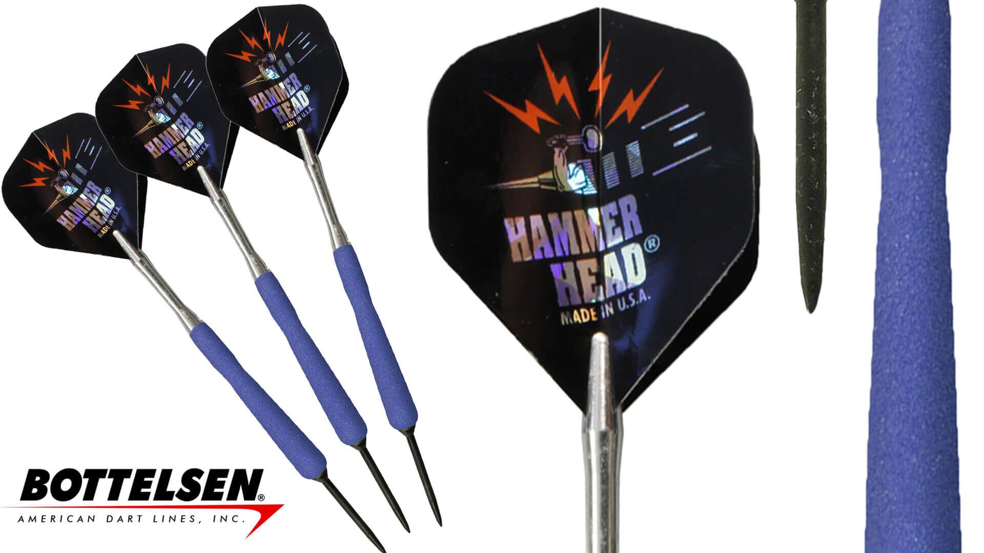 Bottelsen-Hammer-Head-Russ-Lopez-Signature-Xtreme-Shark-Skins-Steel-Tip-Blue-Dart-Set