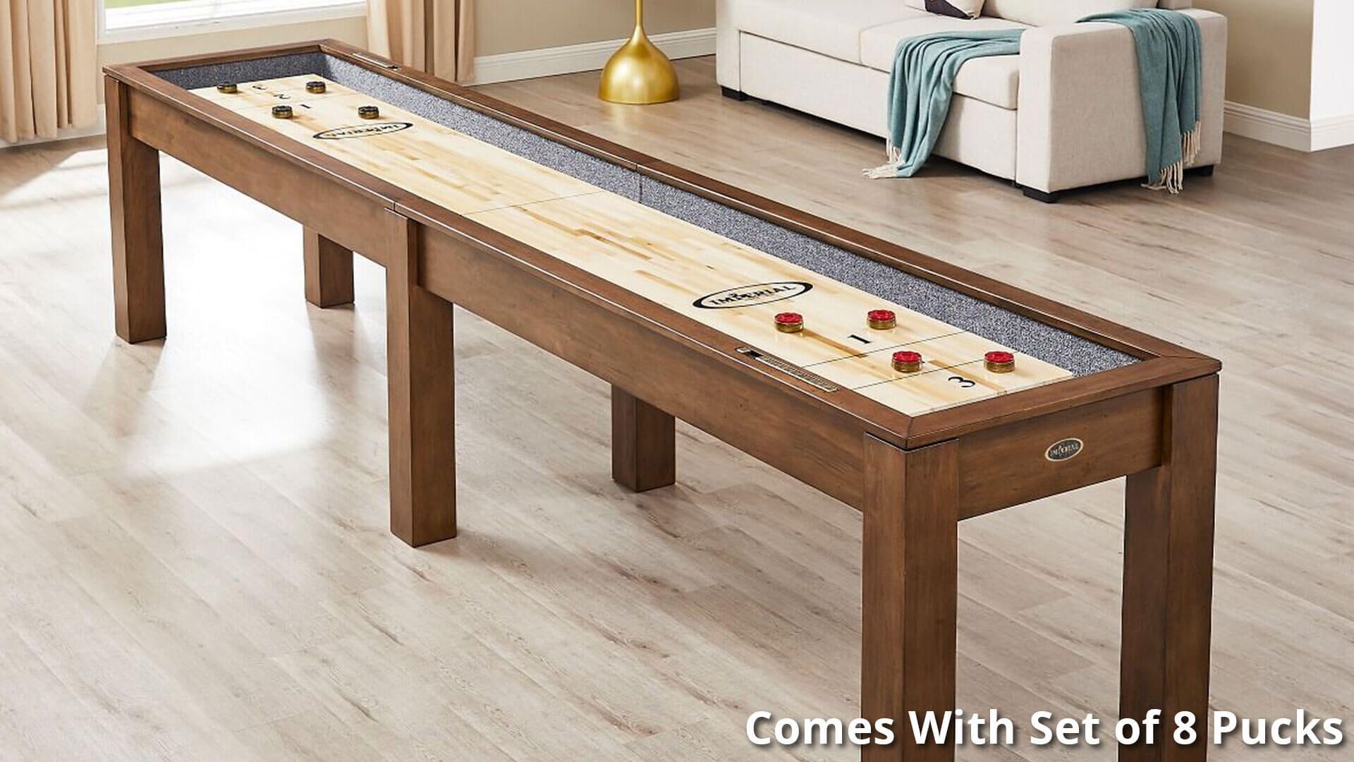 Imperial-Shuffleboard-Penelope-12-Foot-Whiskey-Lifestyle-Diagonal-Closeup Imperial-Shuffleboard-Penelope-12-Foot-Whiskey-Lifestyle-Diagonal-Closeup