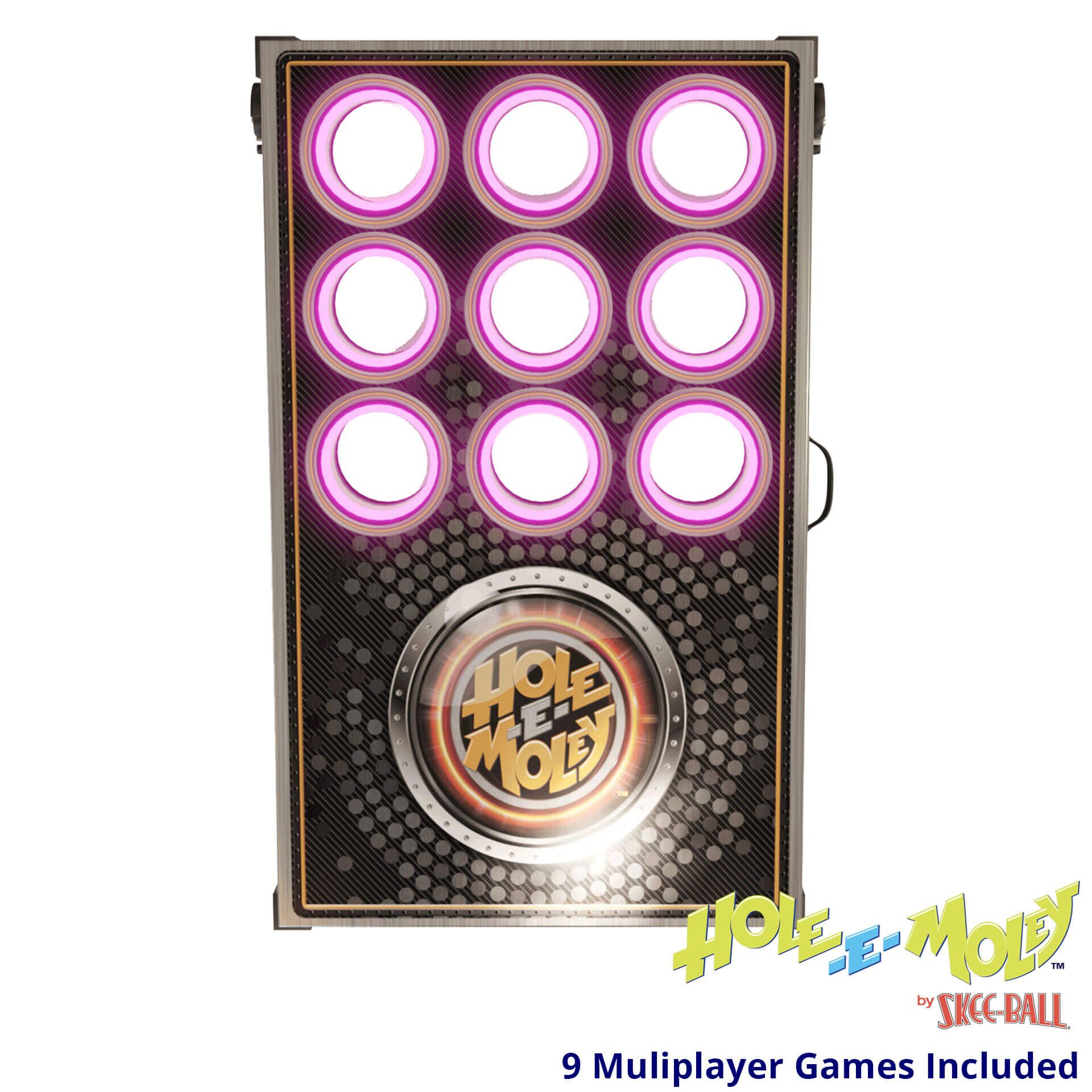 Hole-E-Moley Cornhole Game – Carbon Fiber Edition – 9 Multiplayer Games Included Hole-E-Moley Digital Cornhole Game - Carbon Fiber Edition for Sale