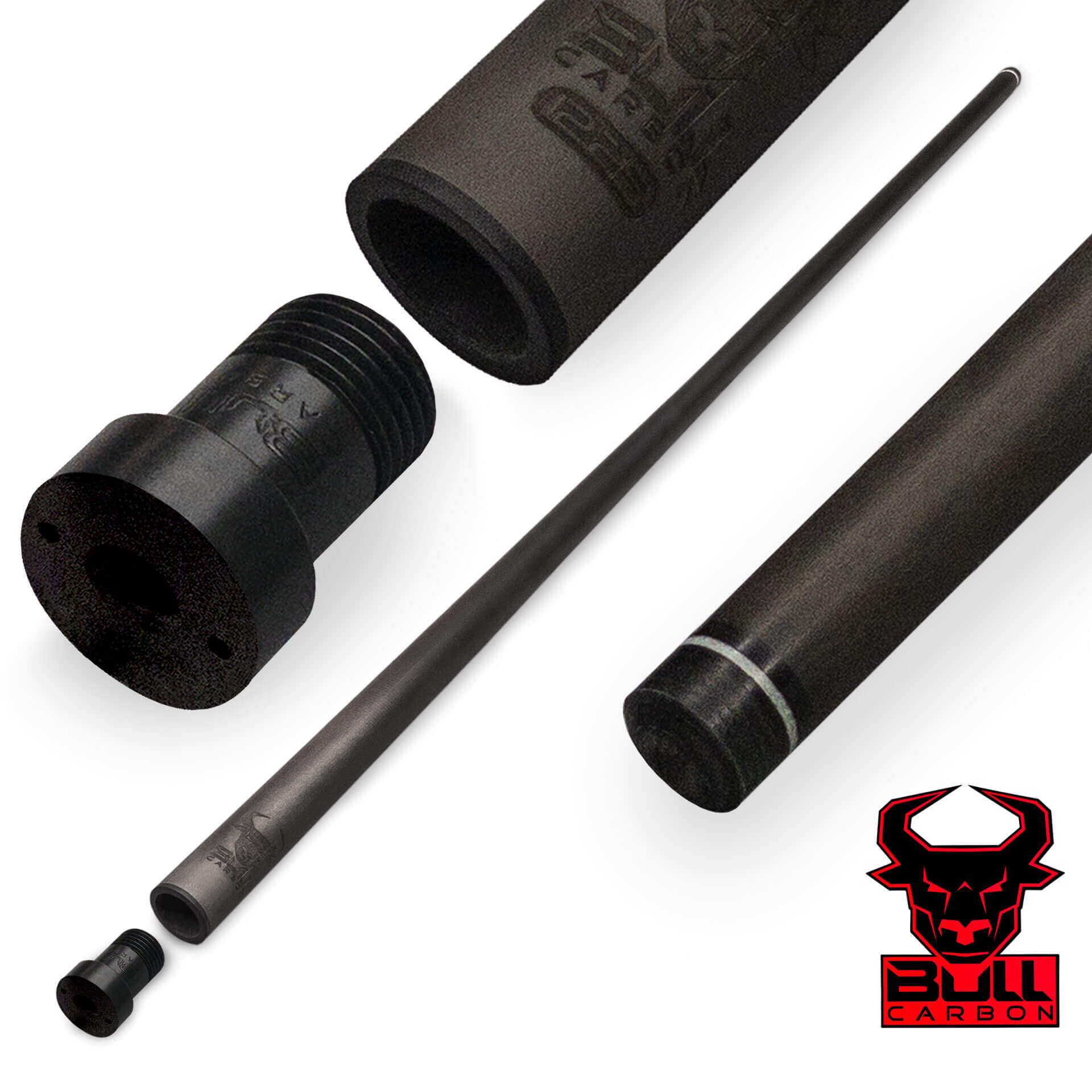Pool-Cue-Bull-Carbon-Shaft-38x14-Hero Bull Carbon Fiber Shaft - Kamui Tip + 3/8 x 14 Joint Insert for Sale