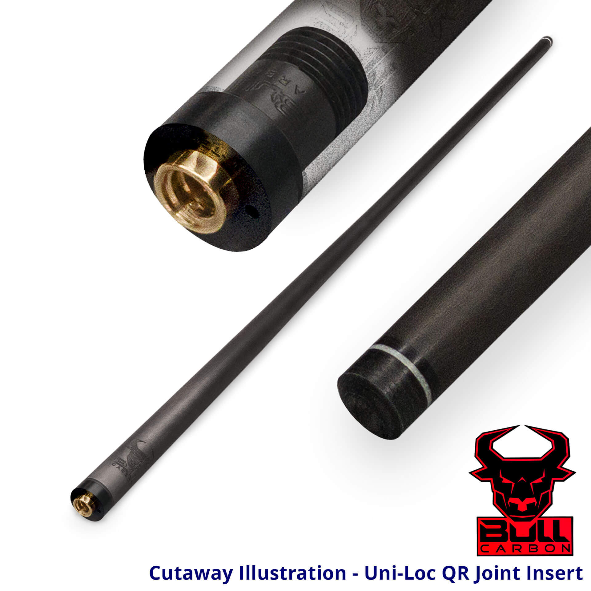 Bull Carbon Fiber Shaft - Kamui Tip + Uni-Loc Joint Insert Bull Carbon Fiber Shaft - Kamui Tip + Uni-Loc Joint Insert for Sale