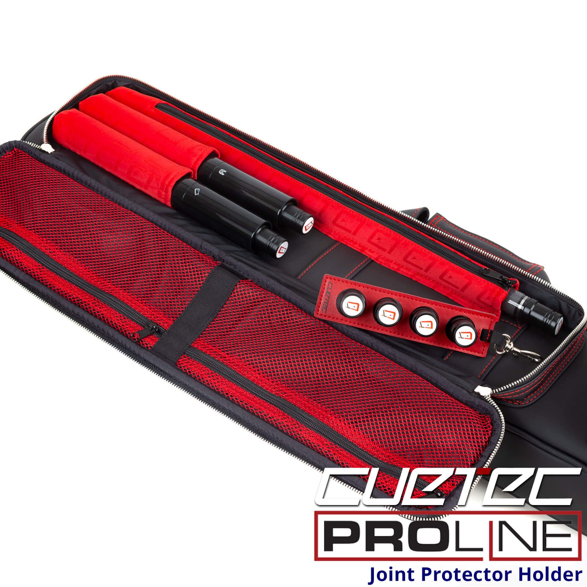 CT-ProLine-4X8-Soft-Case-95-751-Main-Pocket Cuetec Cue Case - Pro-Line - 4x8 - Soft Case - Joint Protector Holder - For Sale
