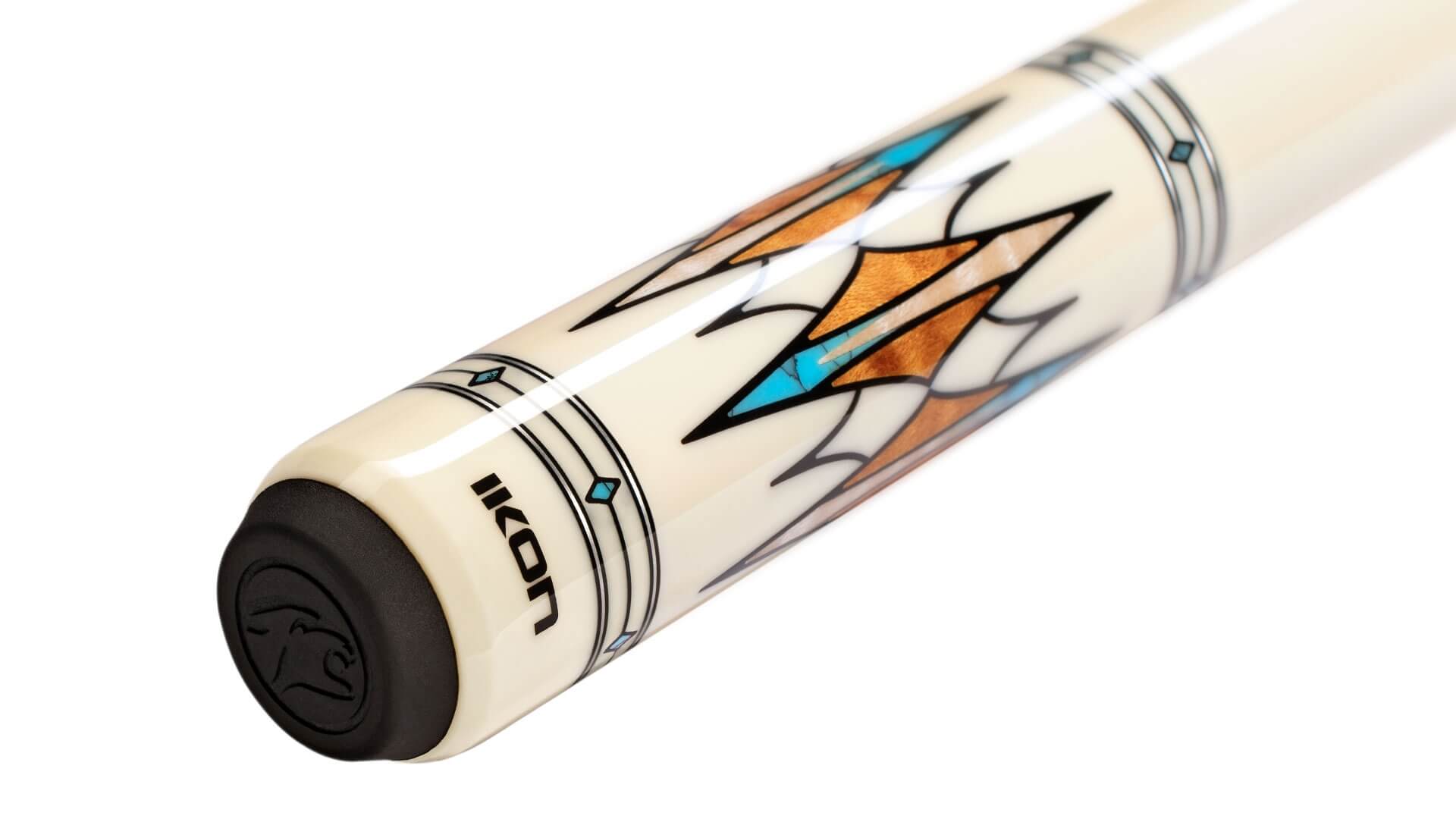 Predator – Ikon4 2 Pool Cue Curly Maple Points – Butt Detail Predator - Ikon4 2 Pool Cue Curly Maple Points - Butt Detail