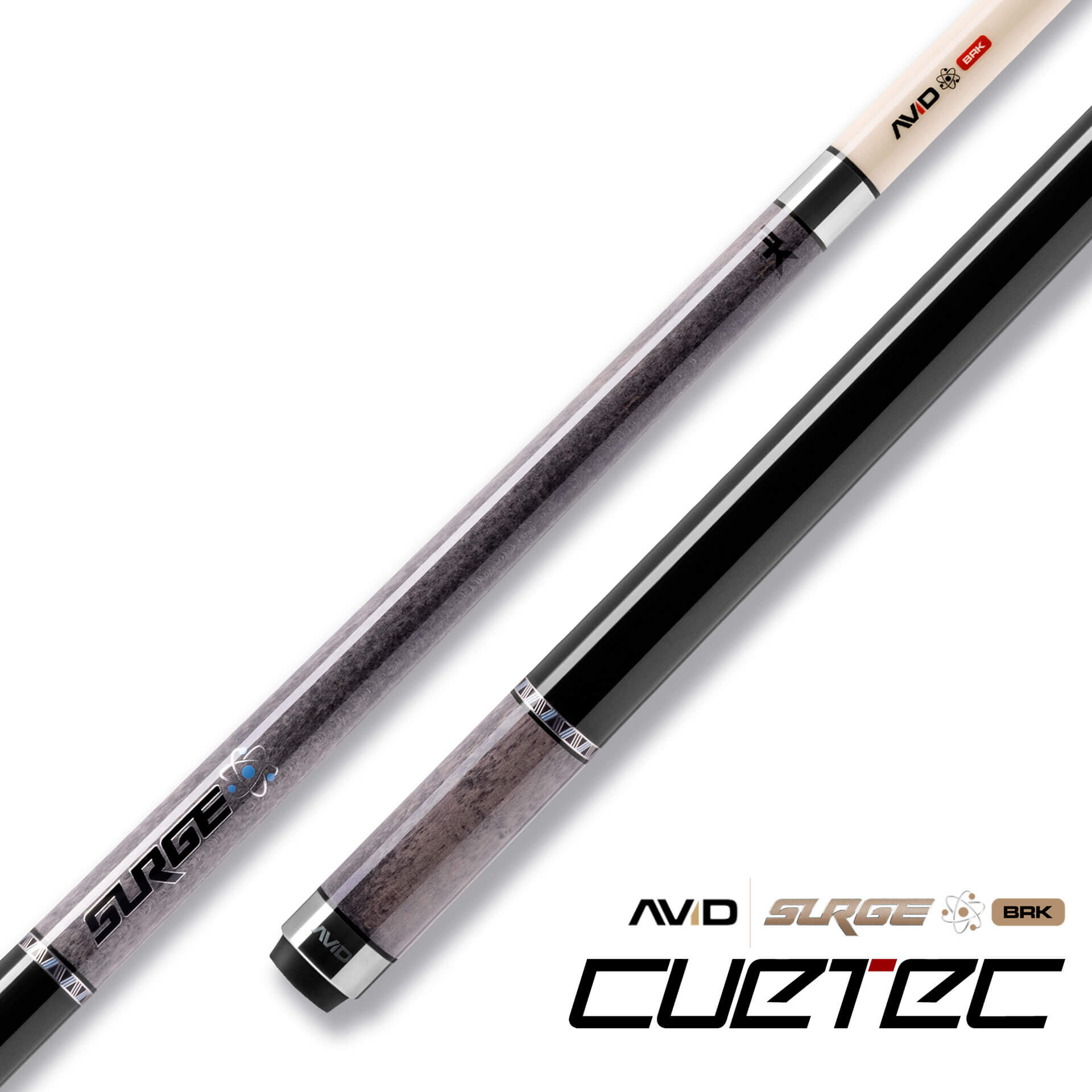 23-CT-AVID-SURGE-BRK-GREY-95-331NW-MAIN Cuetec Cues AVID Surge Break Pool Cue - Grey