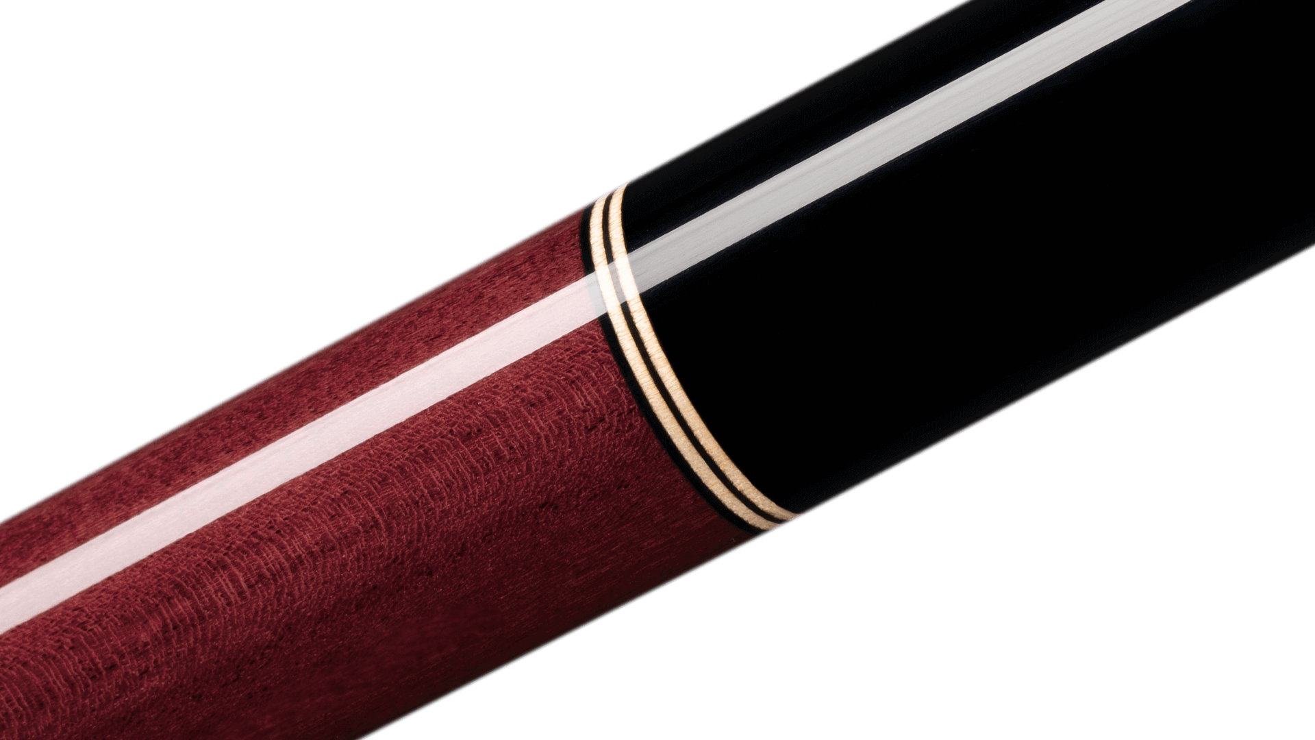 Predator – Aspire 1-1 Pool Cue Purpleheart Handle – Double Maple Ring Detail Predator - Aspire 1-1 Pool Cue Purpleheart Handle - Double Maple Ring Detail