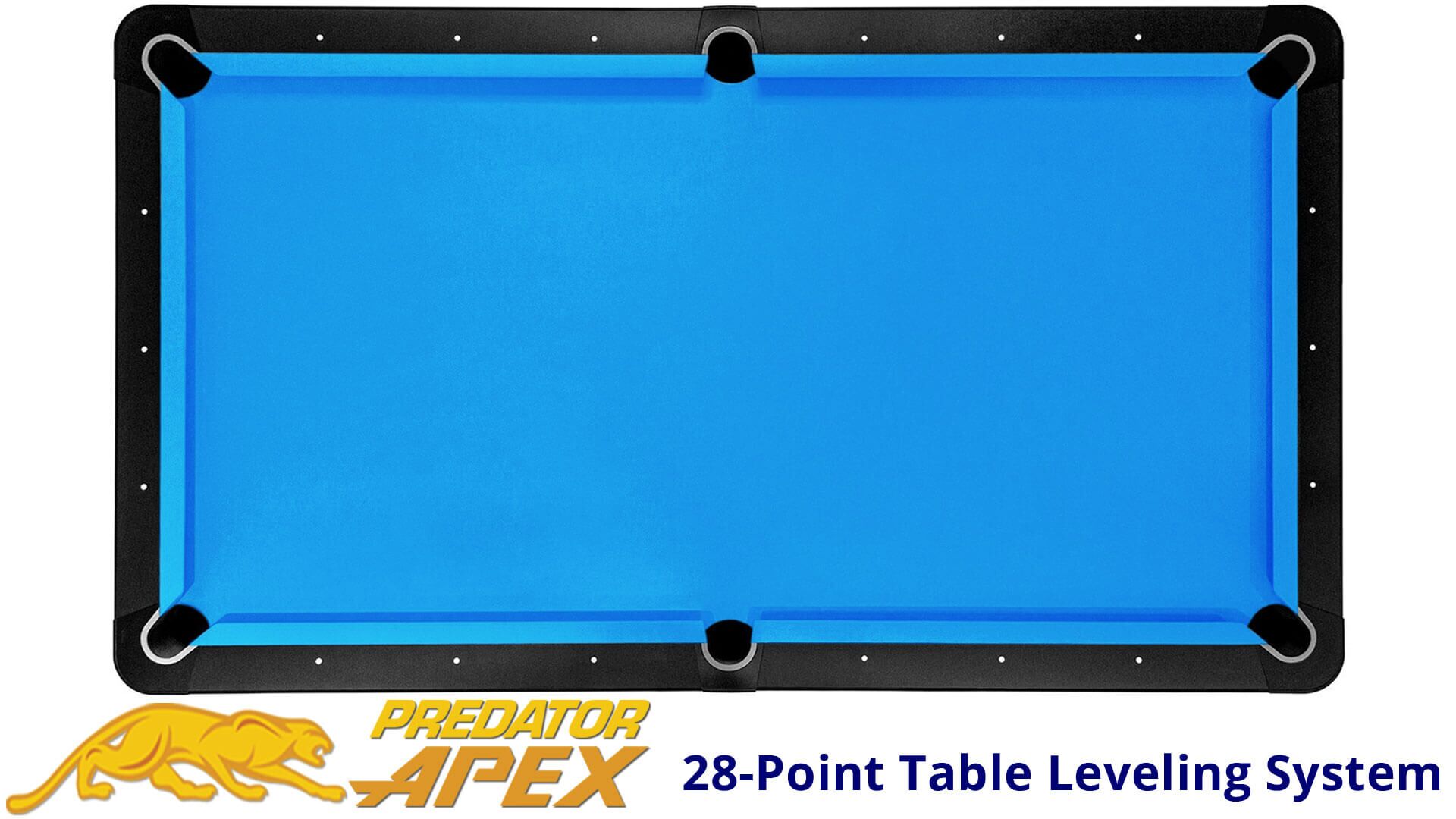 Predator Apex – Pool Table – 9 ft – 04 – Play Surface – Overhead – 06-Tournament-Blue-117 Predator Apex - Pool Table - 9 ft - 04 - Play Surface - Overhead - 06-Tournament-Blue-117