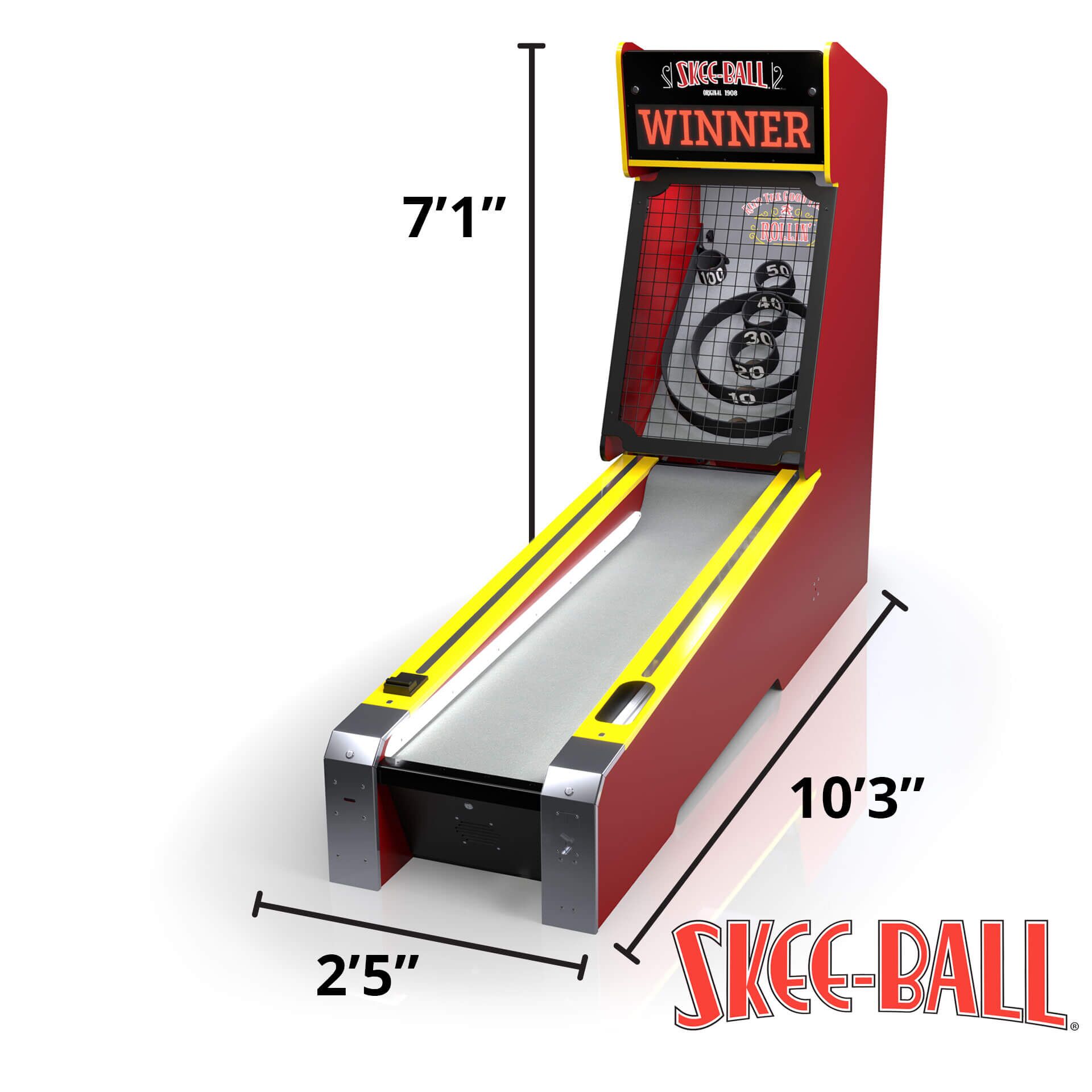 Home Skee-Ball Machine “Classic” – Dimensions Home Skee-Ball Machine "Classic" for Sale