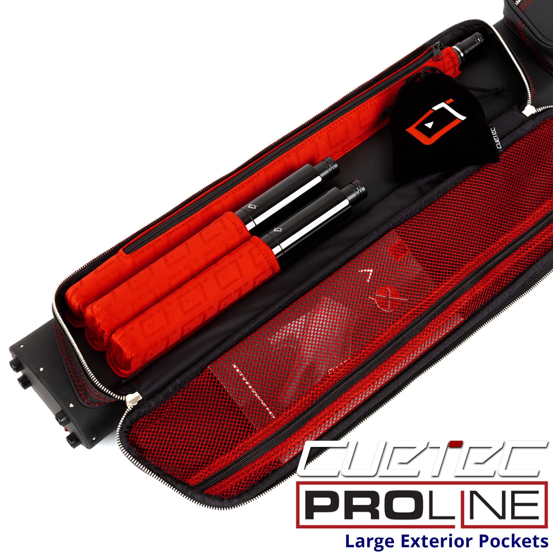 CT-ProLine-2X4-Hard-Case-95-750-Main-Pocket Cuetec Cue Case - Pro-Line - 2x4 - Hard Case - Large Exterior Pockets - For Sale