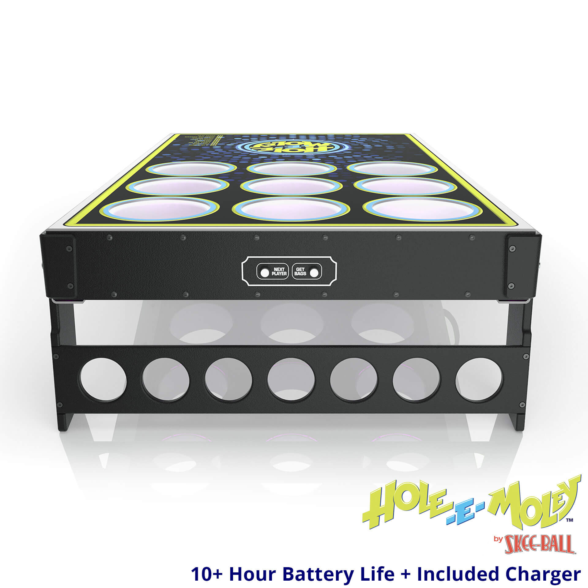 Hole-E-Moley Cornhole Game – 10+ Hour Battery Life and Included Charger Hole-E-Moley Cornhole Game for Sale