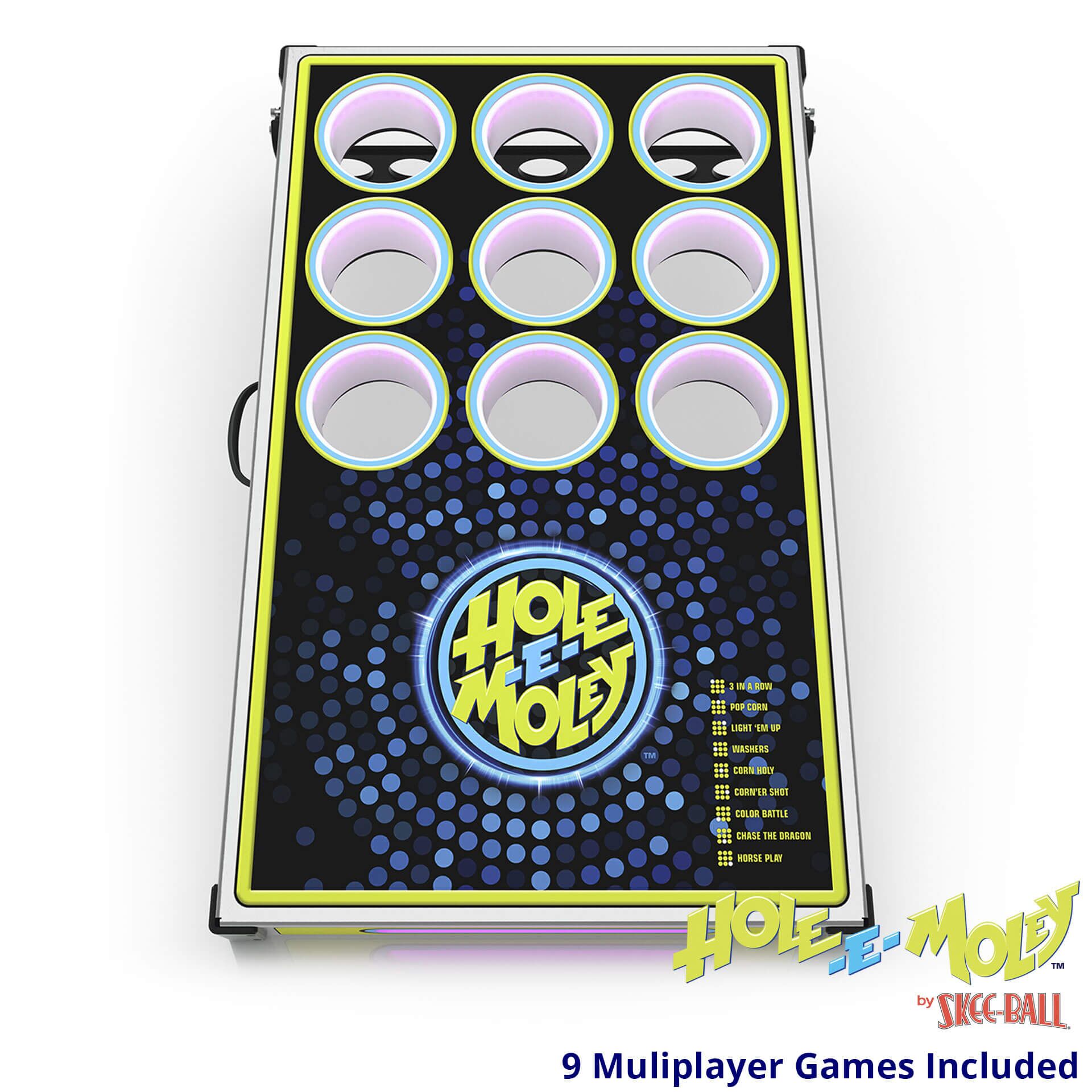Hole-E-Moley Cornhole Game – 9 Multiplayer Games Included Hole-E-Moley Cornhole Game for Sale