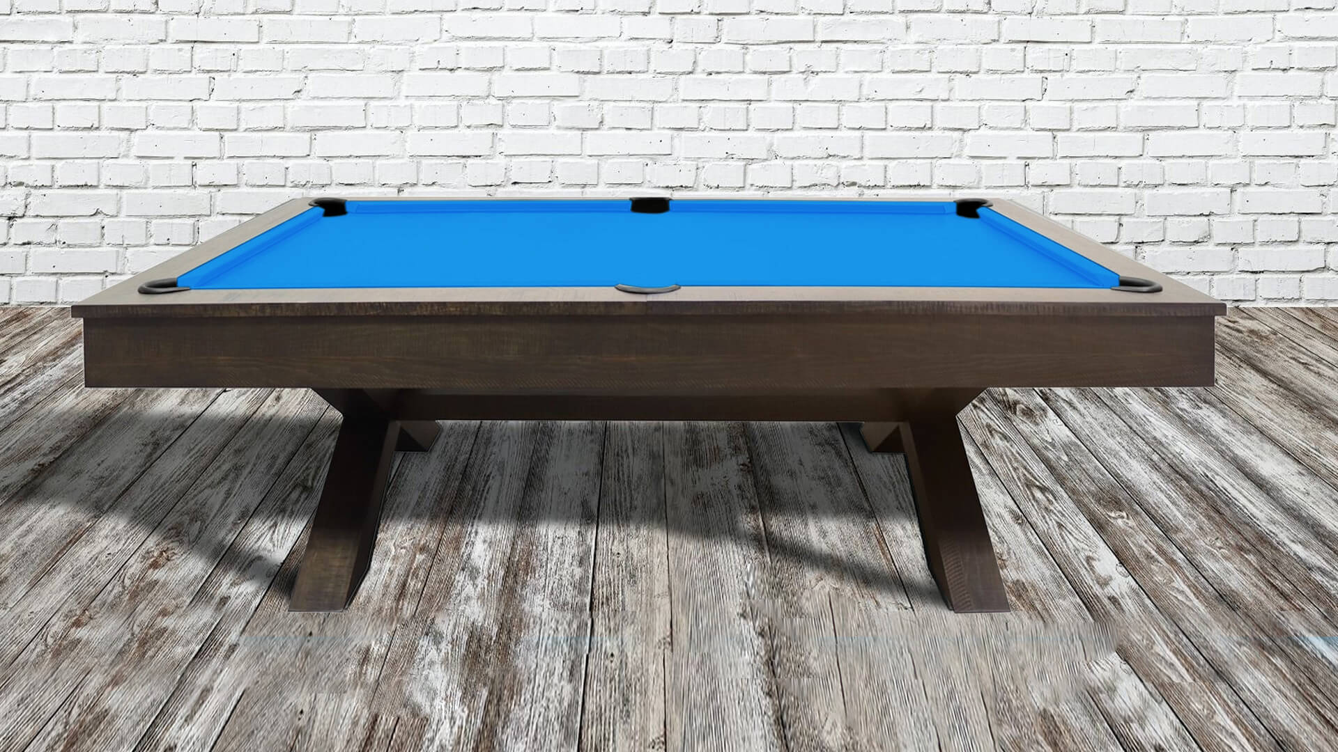 Plank-and-Hide-Crusader-Pool-Table-Long-Side-Lifestyle-Tournament-Blue-Felt