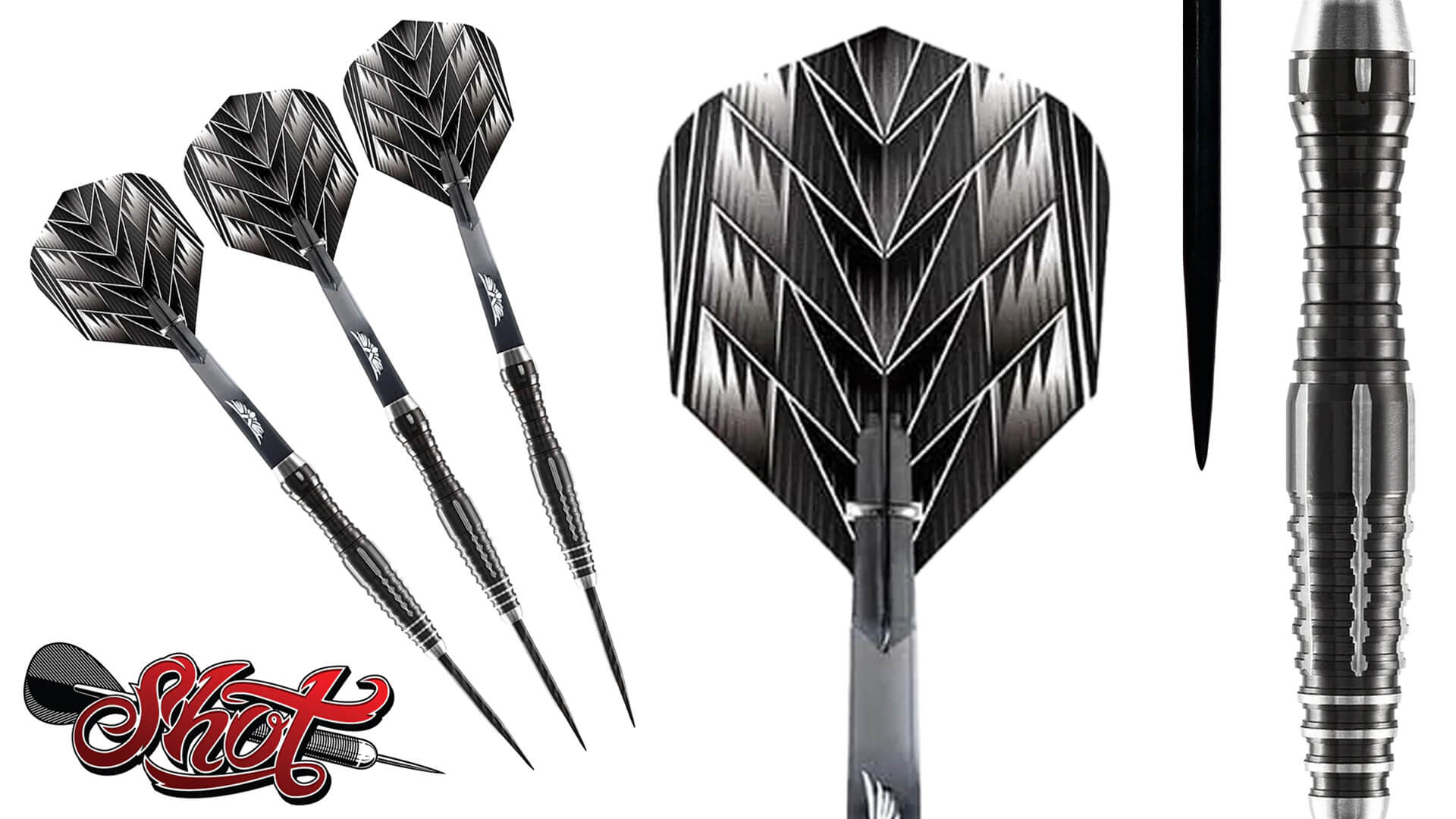 Shot-Tribal-Weapon-4-Steel-Tip-Dart-Set Shot-Tribal-Weapon-4-Steel-Tip-Dart-Set