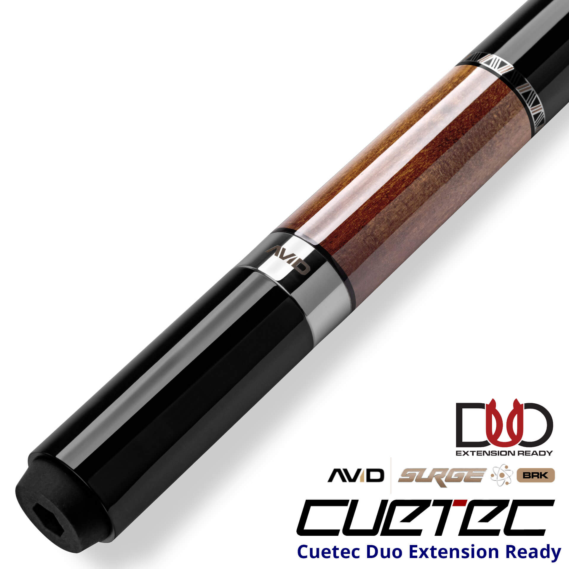 23-CT-AVID-SURGE-BRK-BROWN-95-332NW-DUO Cuetec Cues AVID Surge Break Pool Cue - Brown - Duo Extension Ready