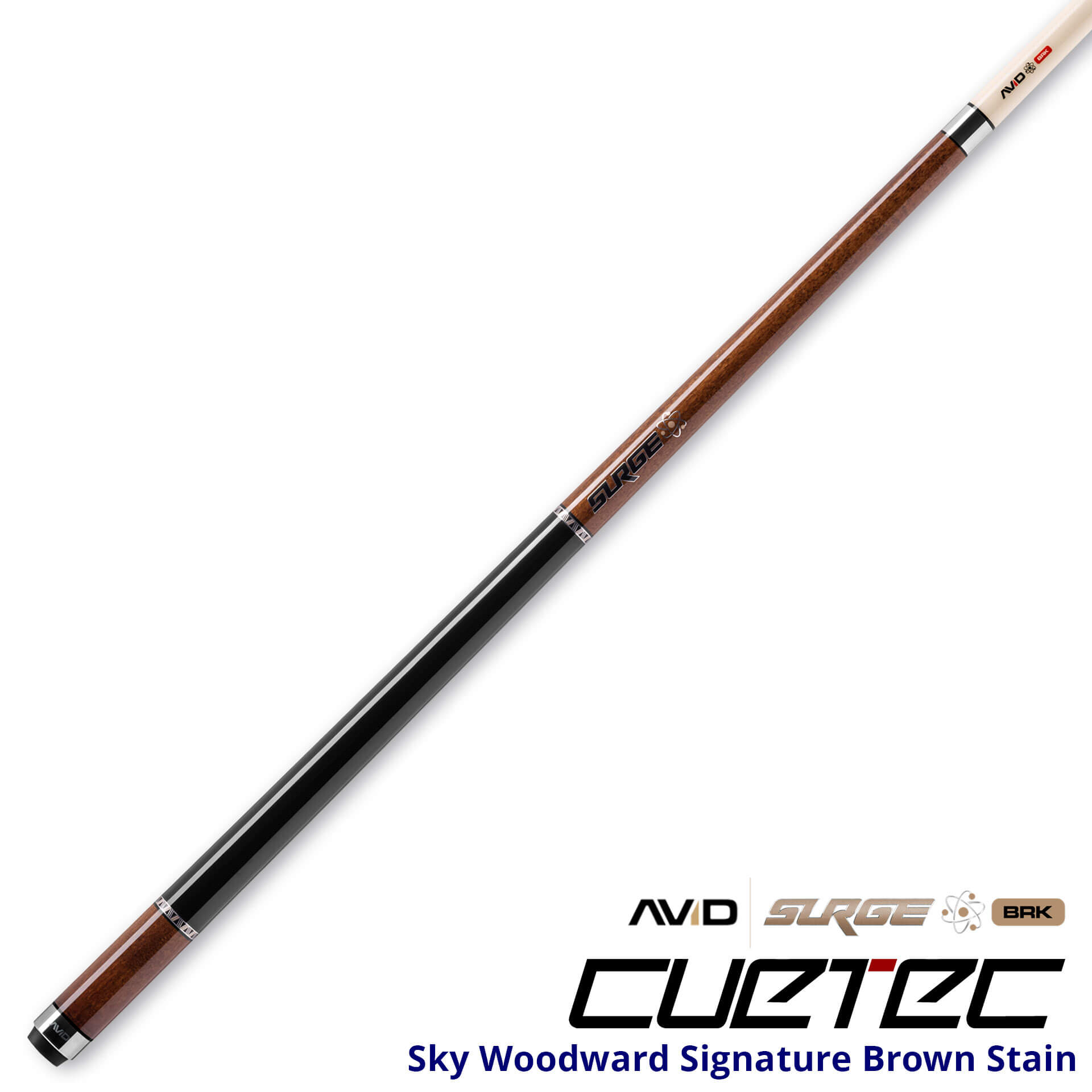 23-CT-AVID-SURGE-BRK-BROWN-95-332NW-FULL-CUE Cuetec Cues AVID Surge Break Pool Cue - Brown - Full Cue