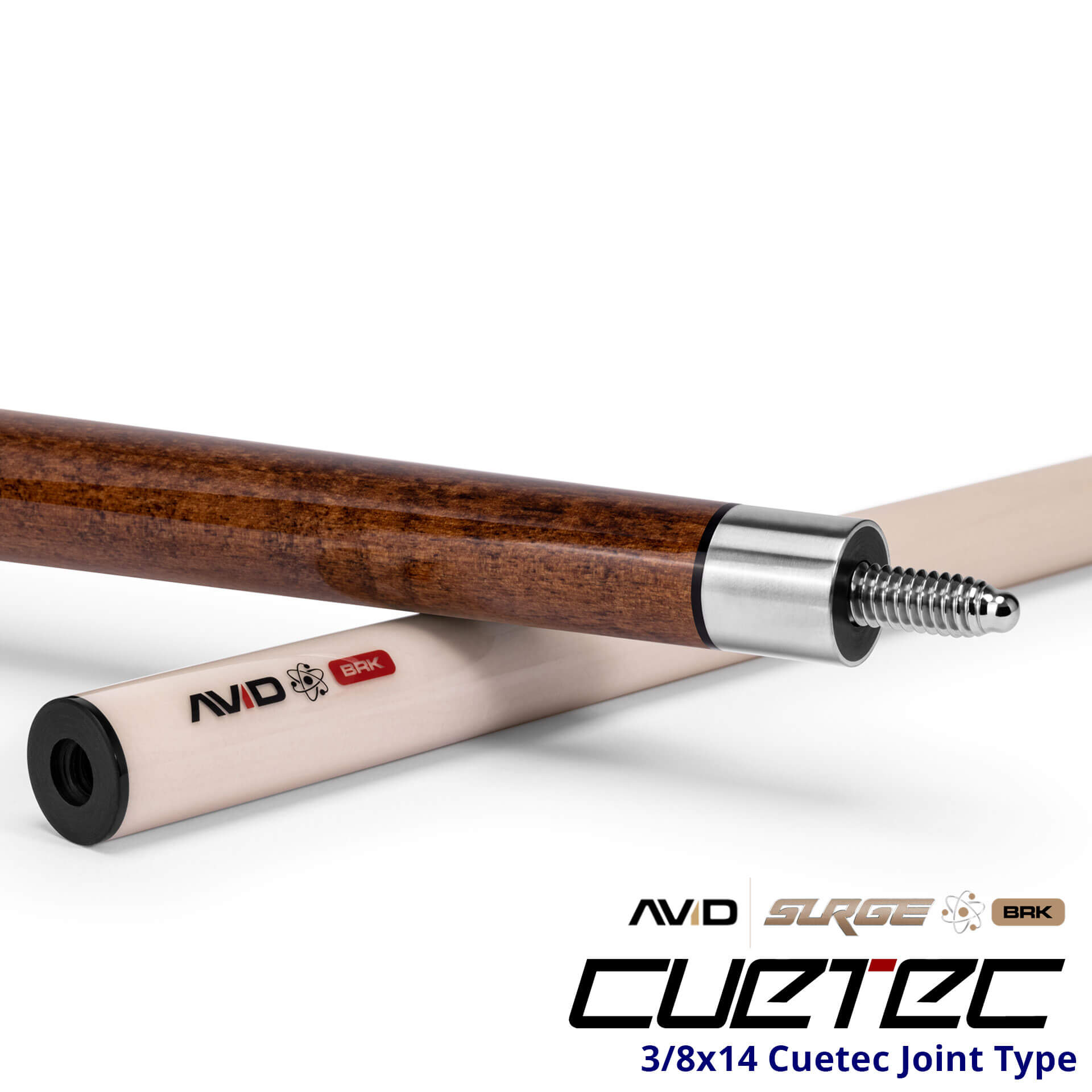 23-CT-AVID-SURGE-BRK-BROWN-95-332NW-PIN-SHAFT Cuetec Cues AVID Surge Break Pool Cue - Brown - 3/8x14 Joint