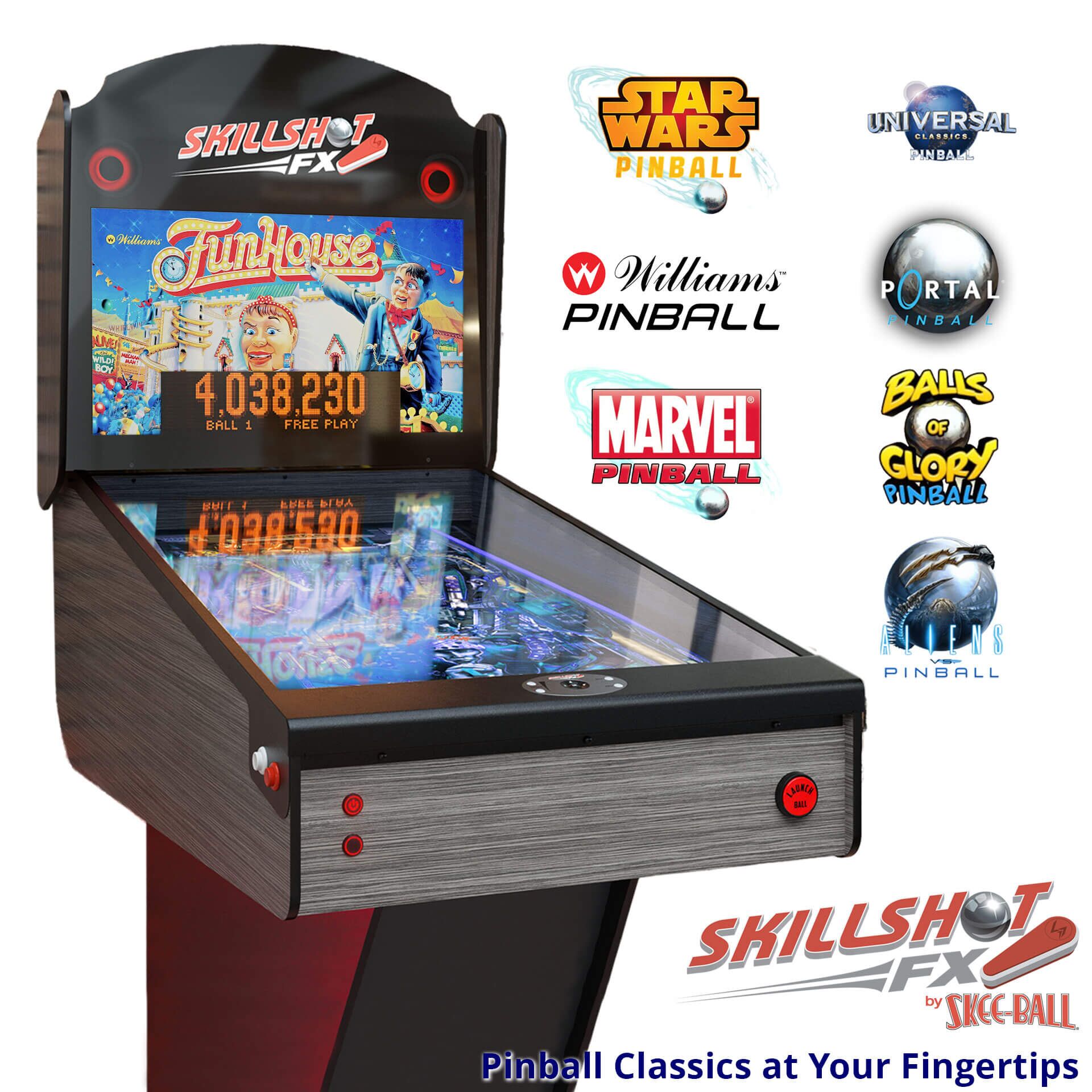 Skillshot FX Digital Pinball Machine – Pinball Classics at Your Fingertips Skillshot FX Virtual Pinball Machine for Sale