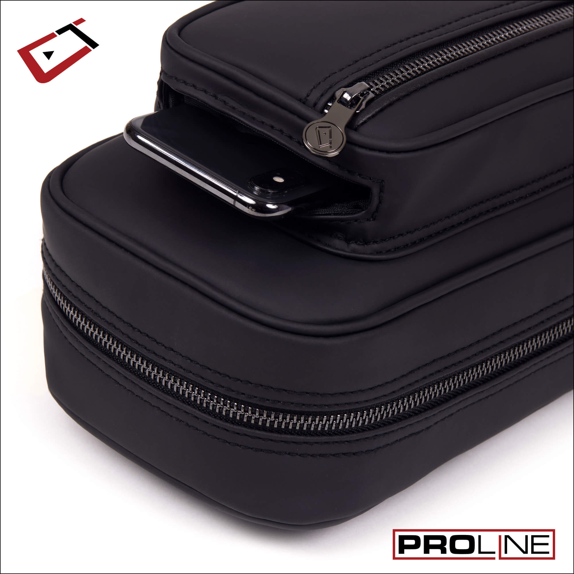 Pro-Line-Noir-4X8-soft-pool-cue-case-phone