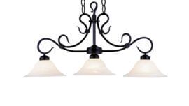 3-Light Pool Table Light Matte Black - "Buckingham" for Sale