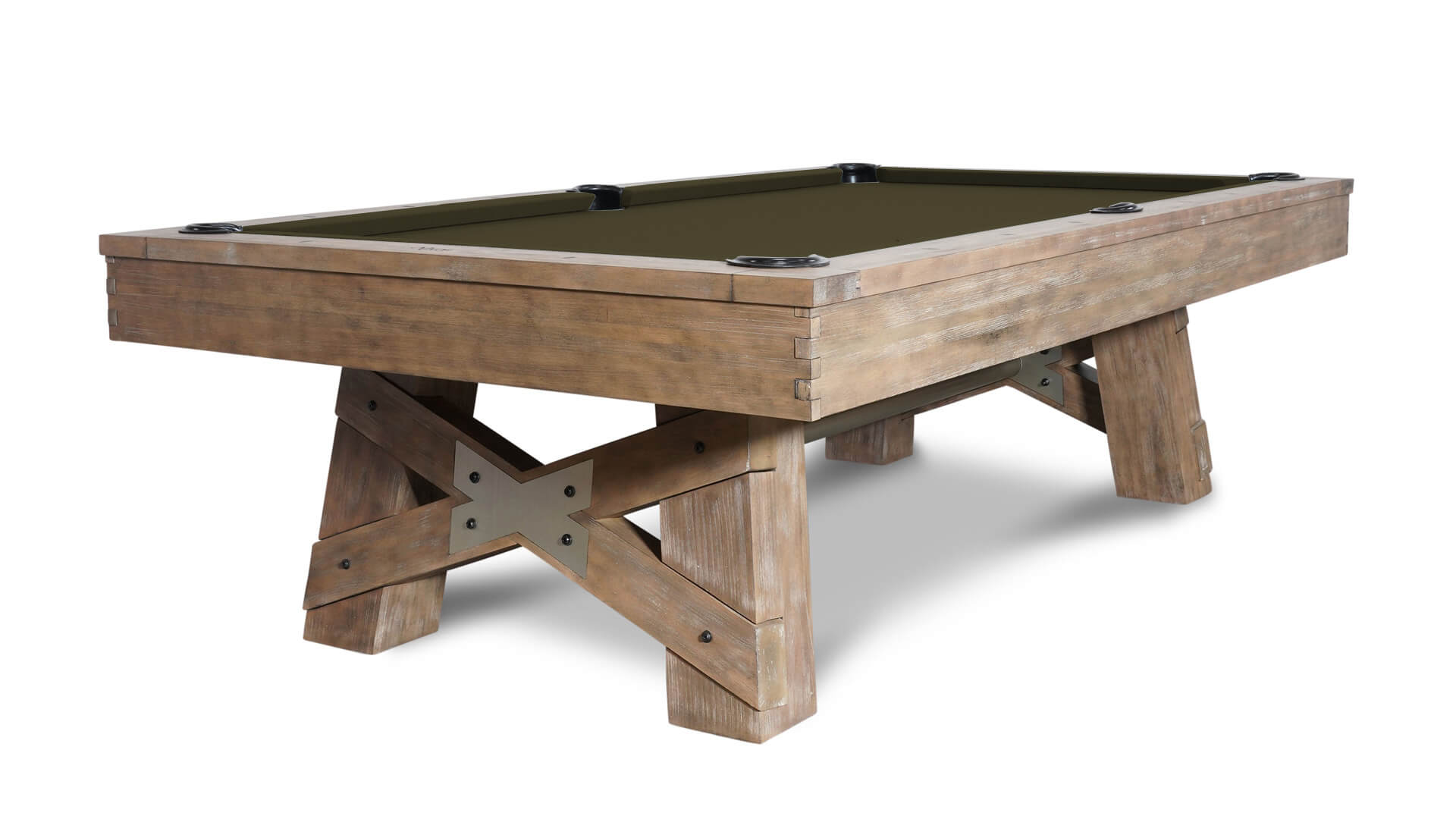 Nixon-Georgia-Weathered-Natural-Pool-Table-Olive-Felt