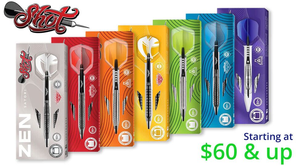 Shot - "Zen" Series - Steel Tip Darts for Sale