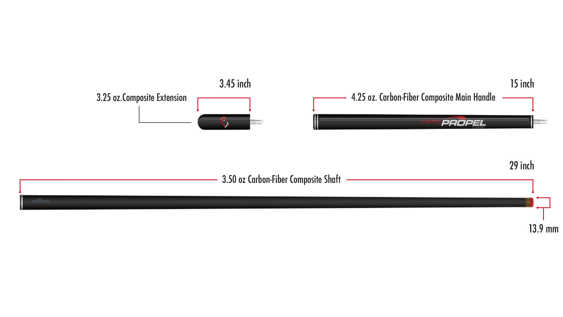 Cuetec Jump Cue Diagram