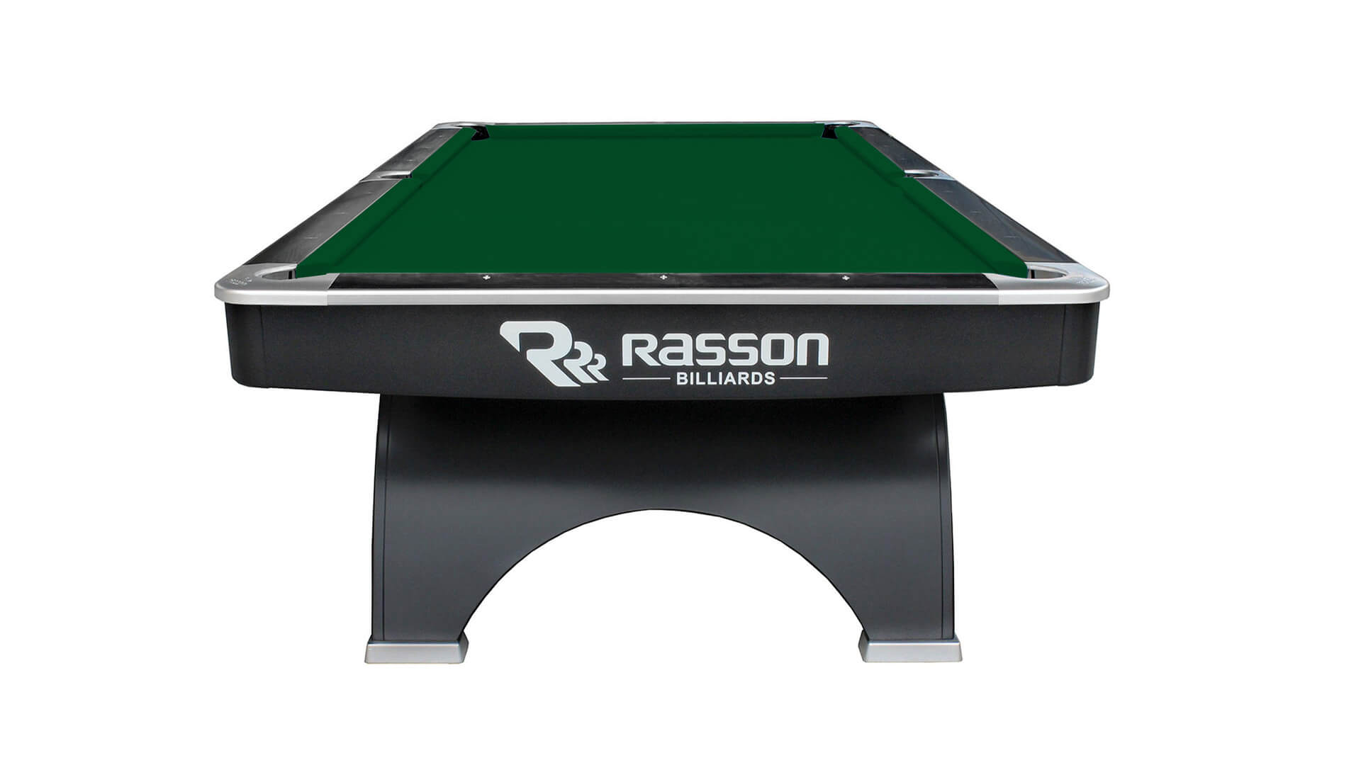 Rasson-OX-Black-Pool-Table-Short-Side-Tournament-Green-Felt