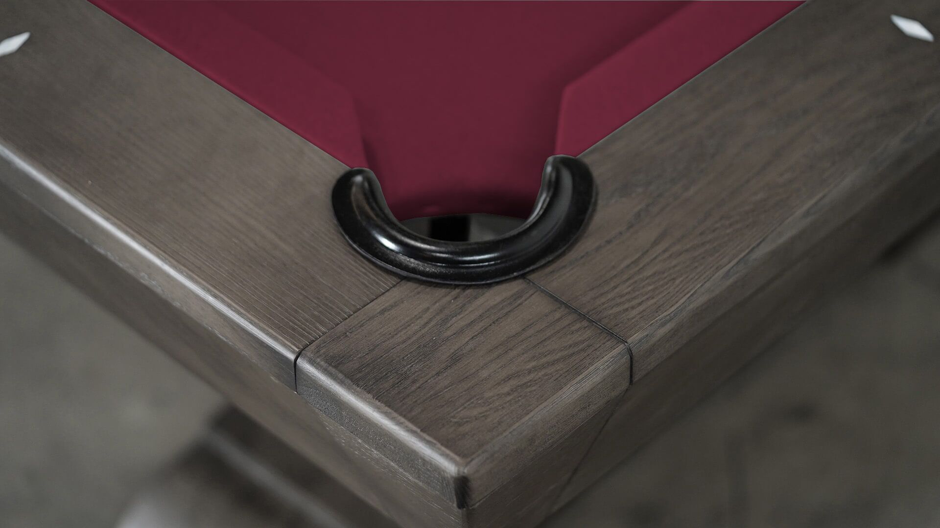 Nixon-Birdy-Pool-Table-Corner-Detail-Wine-Felt