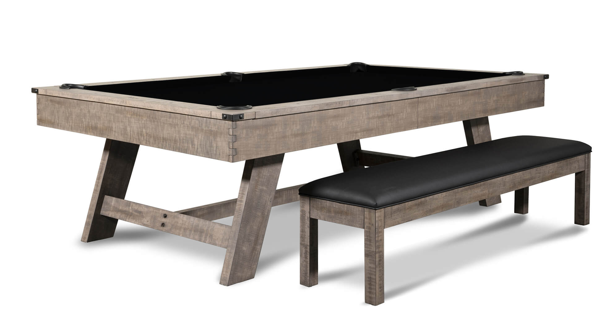 Nixon-Hunter-Wood-Antique-Pool-Table-Bench-Black-Felt