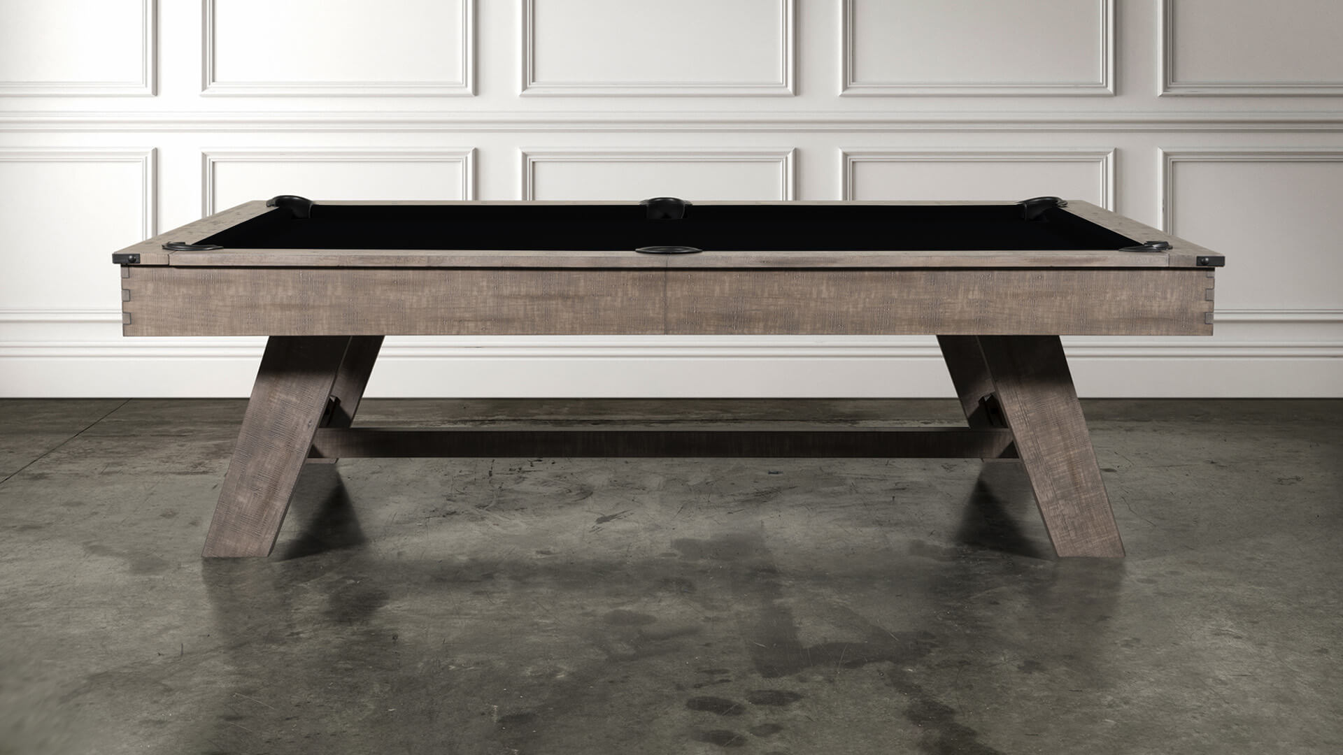 Nixon-Hunter-Wood-Antique-Pool-Table-Long-Lifestyle-Black-Felt