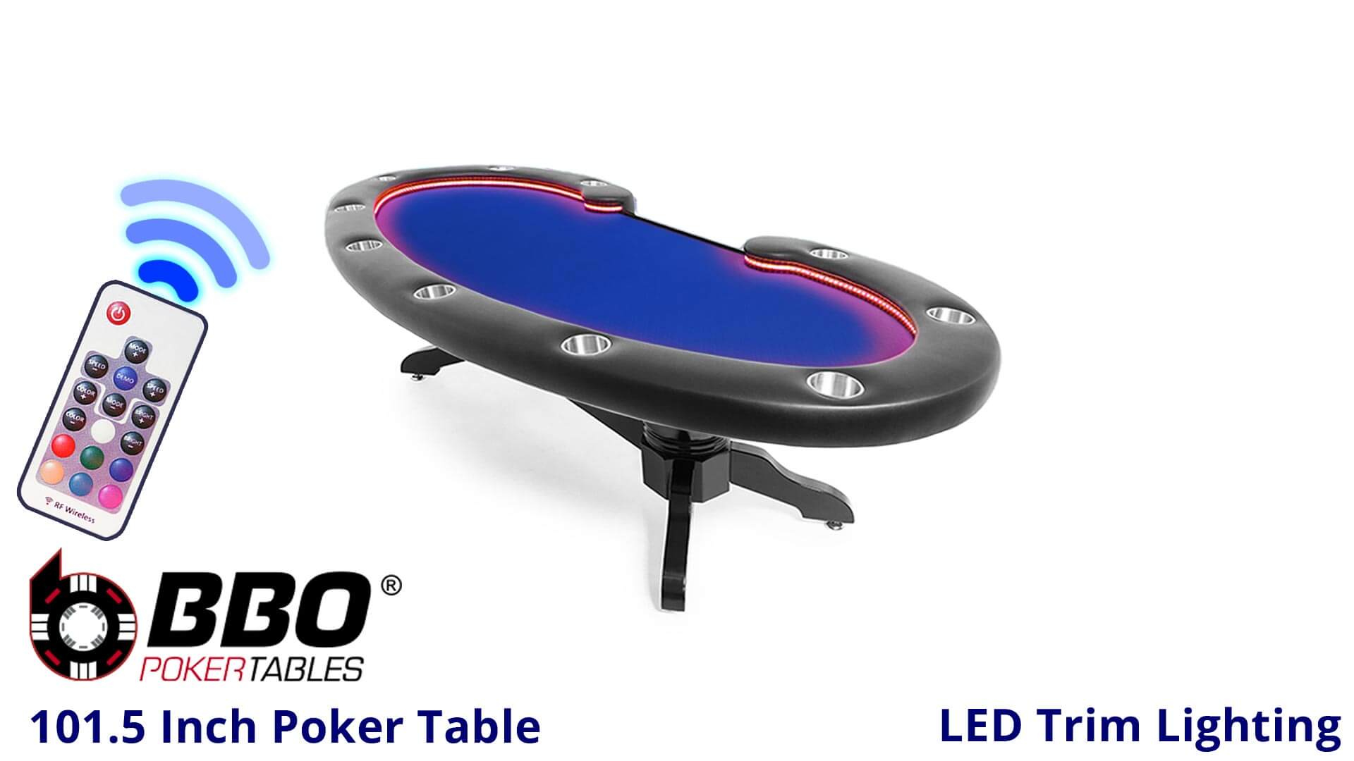 BBO—Poker-Table—Lumen-HD—Table—Standard-Felt—Blue BBO---Poker-Table---Lumen-HD---Table---Standard-Felt---Blue