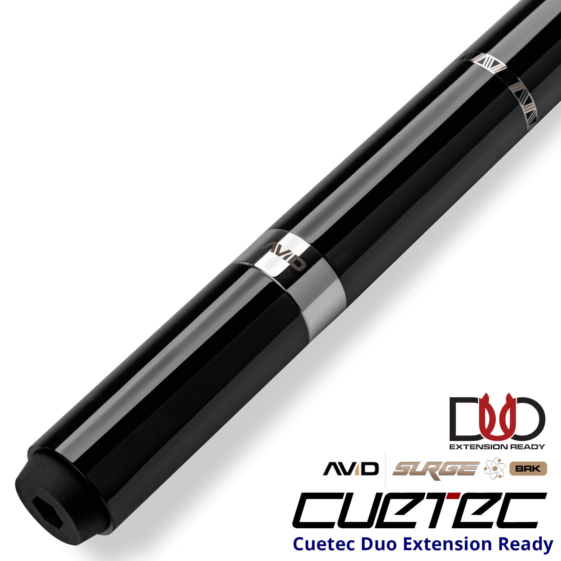 23-CT-AVID-SURGE-BRK-BLACKGOLD-95-330NW-DUO Cuetec Cues AVID Surge Break Pool Cue - Black Gold - Duo Extension Ready
