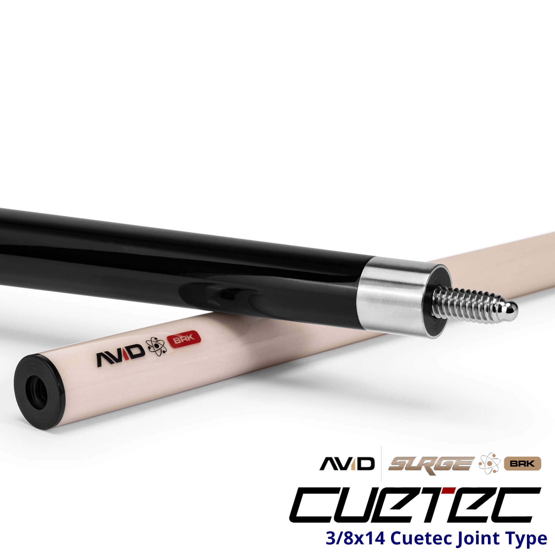 23-CT-AVID-SURGE-BRK-BLACKGOLD-95-330NW-PIN-SHAFT Cuetec Cues AVID Surge Break Pool Cue - Black Gold - 3/8x14 Joint