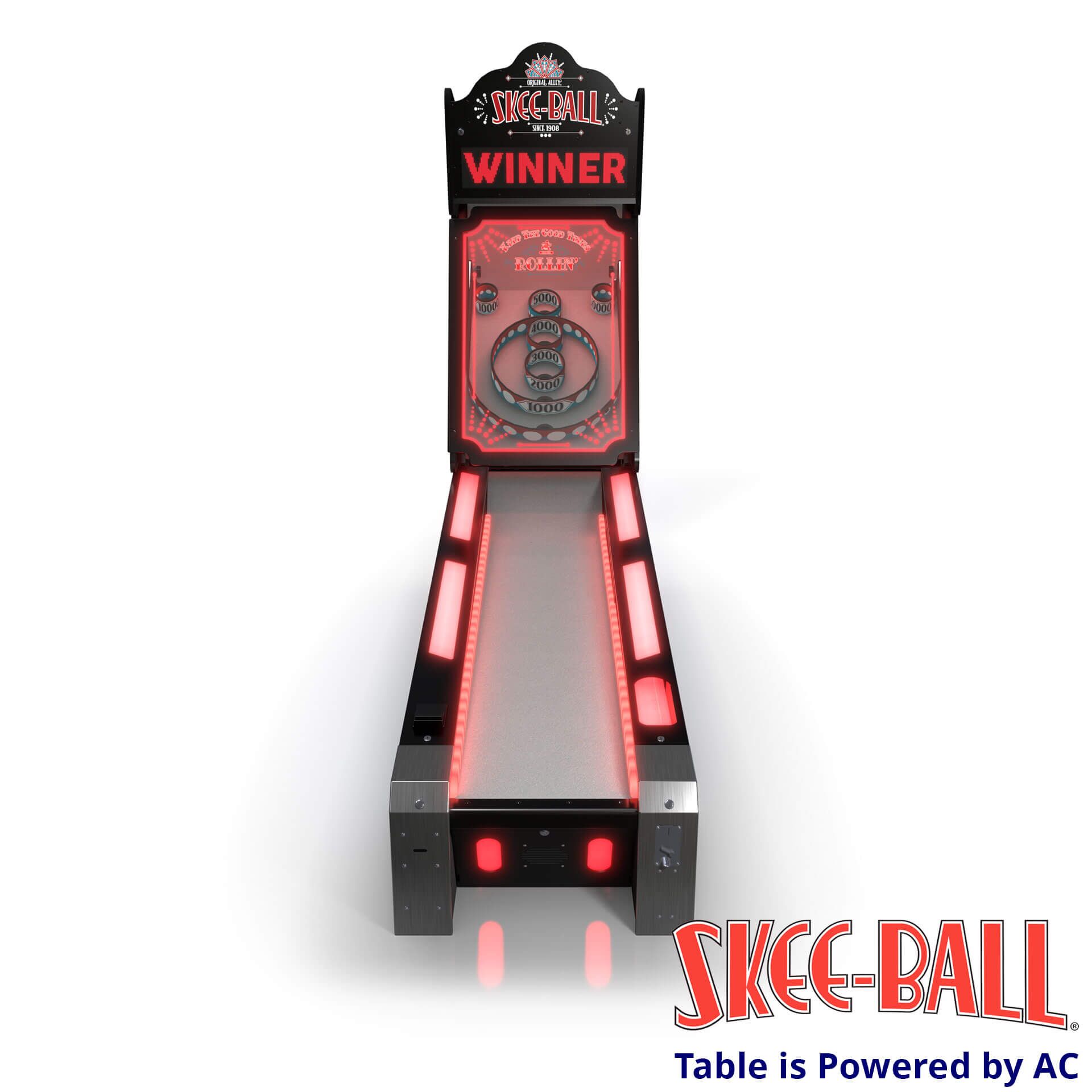 Skee Ball Arcade Machine “Glow” – Straight View Skee Ball Arcade Machine "Glow" for Sale