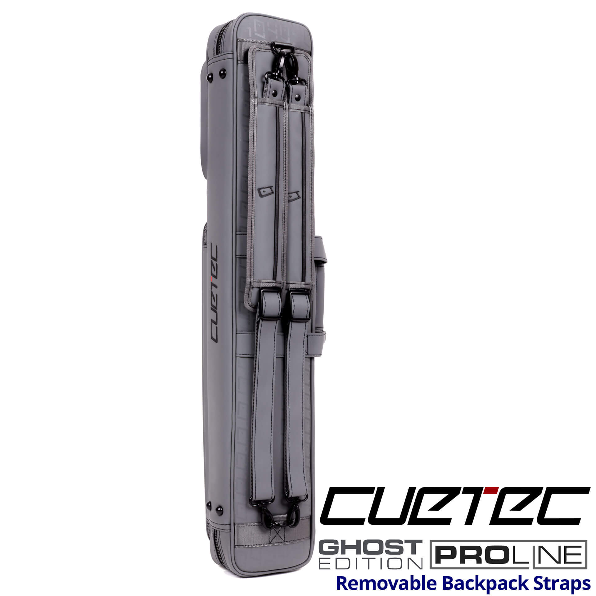23-CT-Proline-GE-95-756-Back Cuetec Cue Case Pro-Line 4x8 Soft Case - Ghost Edition Backpack Straps - for sale
