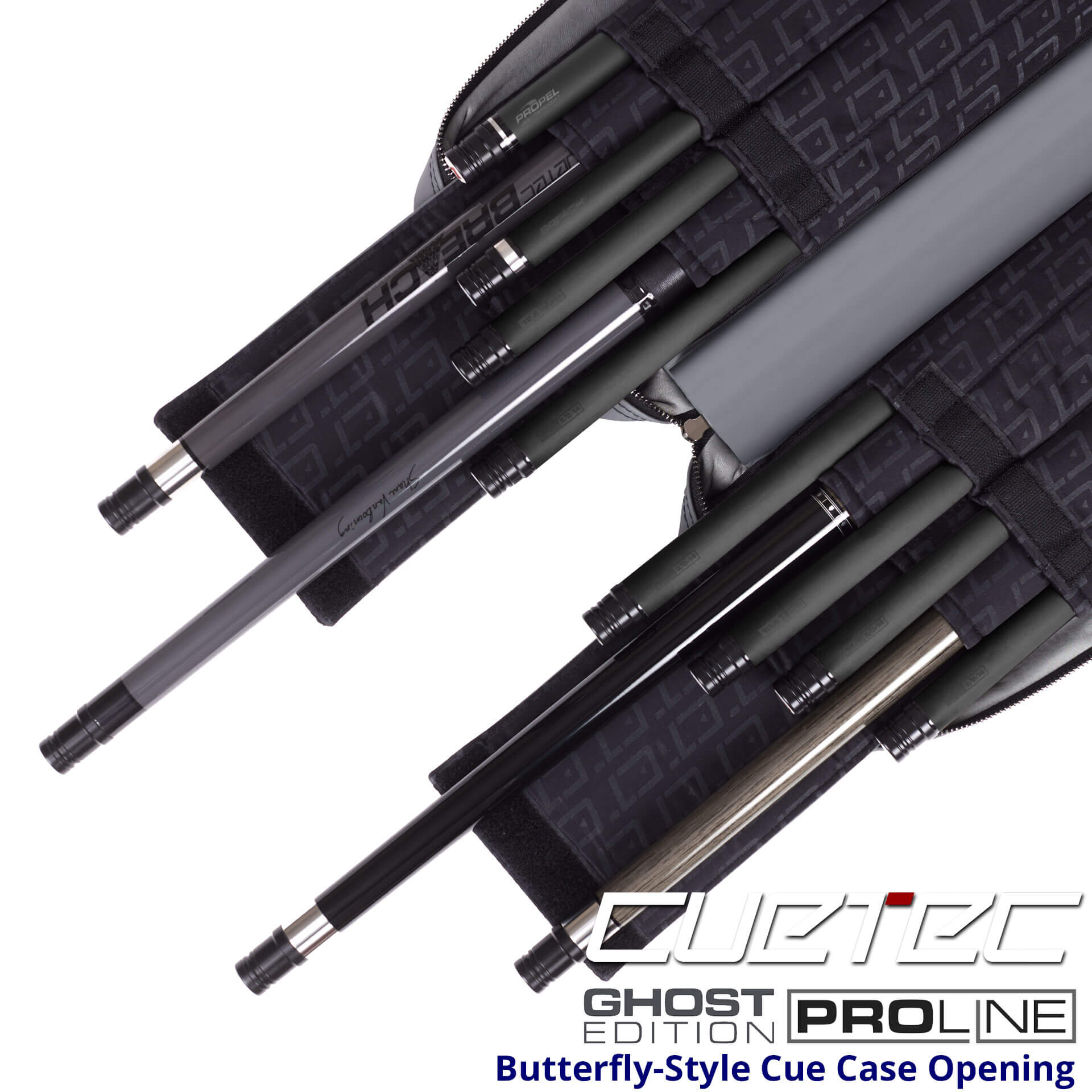 Cuetec Cue Case Pro Line – 4×8 – Soft Case – Ghost-Edition – Butterfly Style Case Opening Cuetec Cue Case Pro Line - 4x8 - Soft Case - Ghost-Edition - Butterfly Style Case Opening - for sale