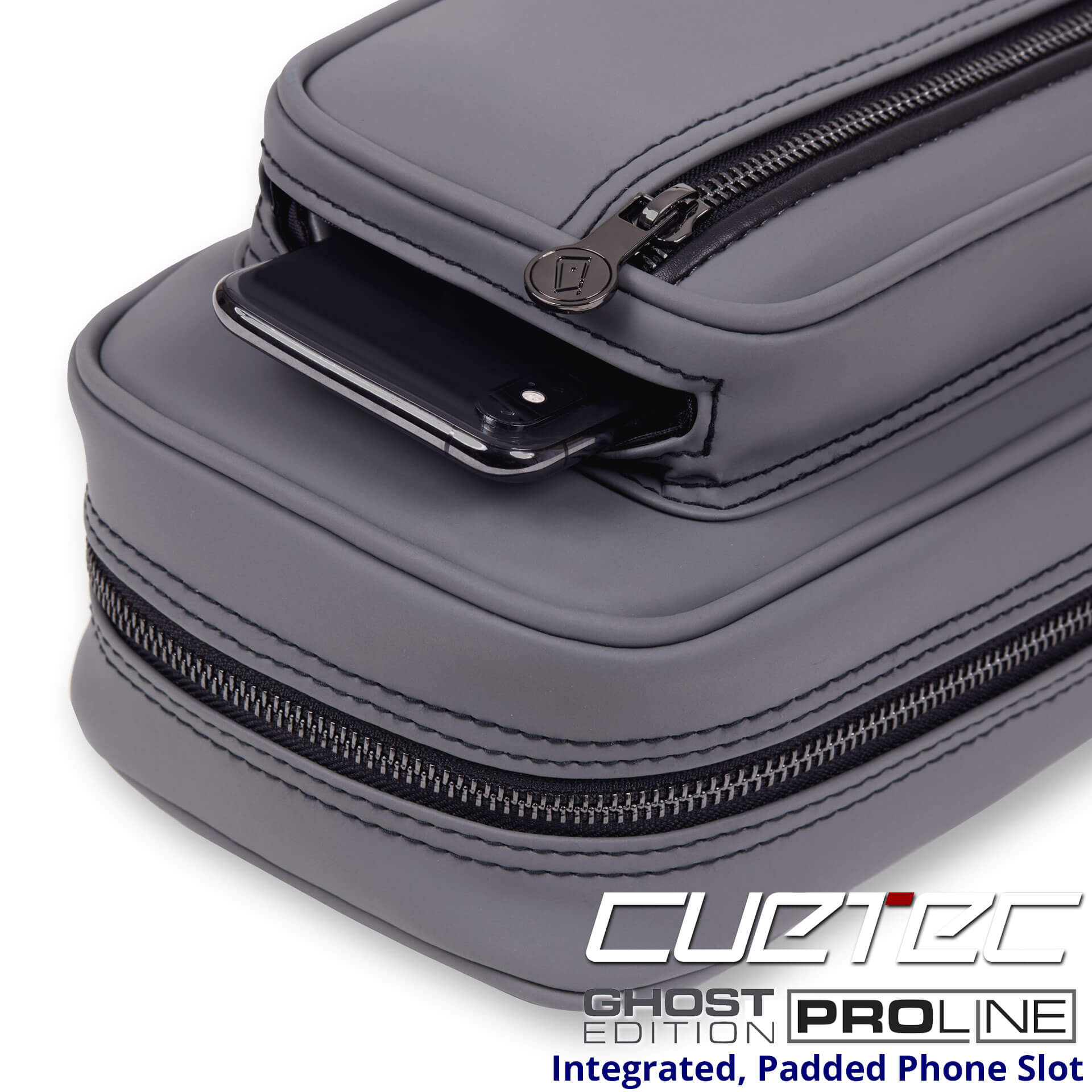 Cuetec Cue Case – Pro-Line – 4×8 – Soft Case – Ghost-Edition – Phone Holder Slot Cuetec Cue Case - Pro-Line - 4x8 - Soft Case - Ghost-Edition - Phone Holder Slot - for sale