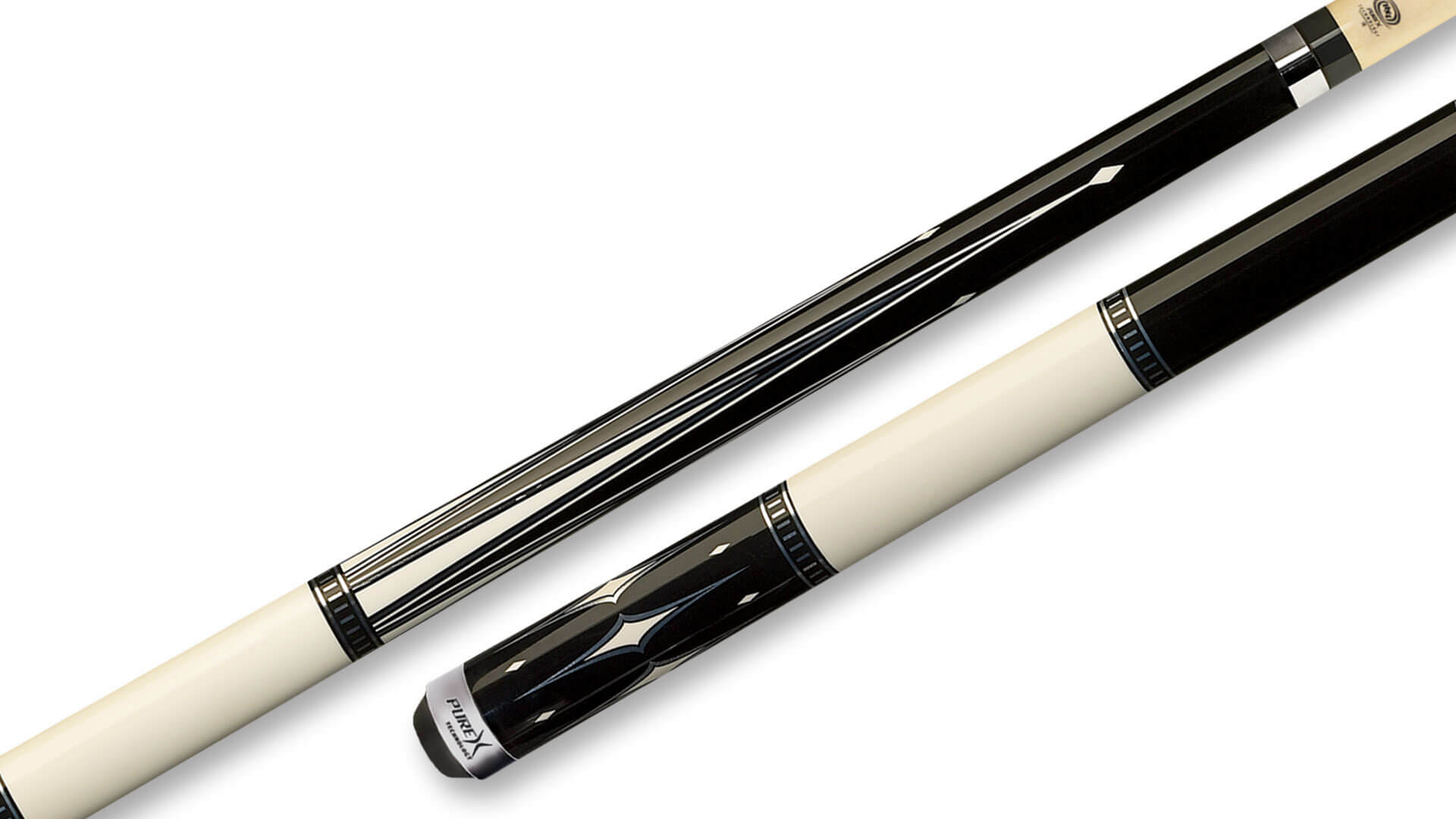 Pure X - Pool Cue Silver Points Graphics Wrapless - HXT90 - Image 1