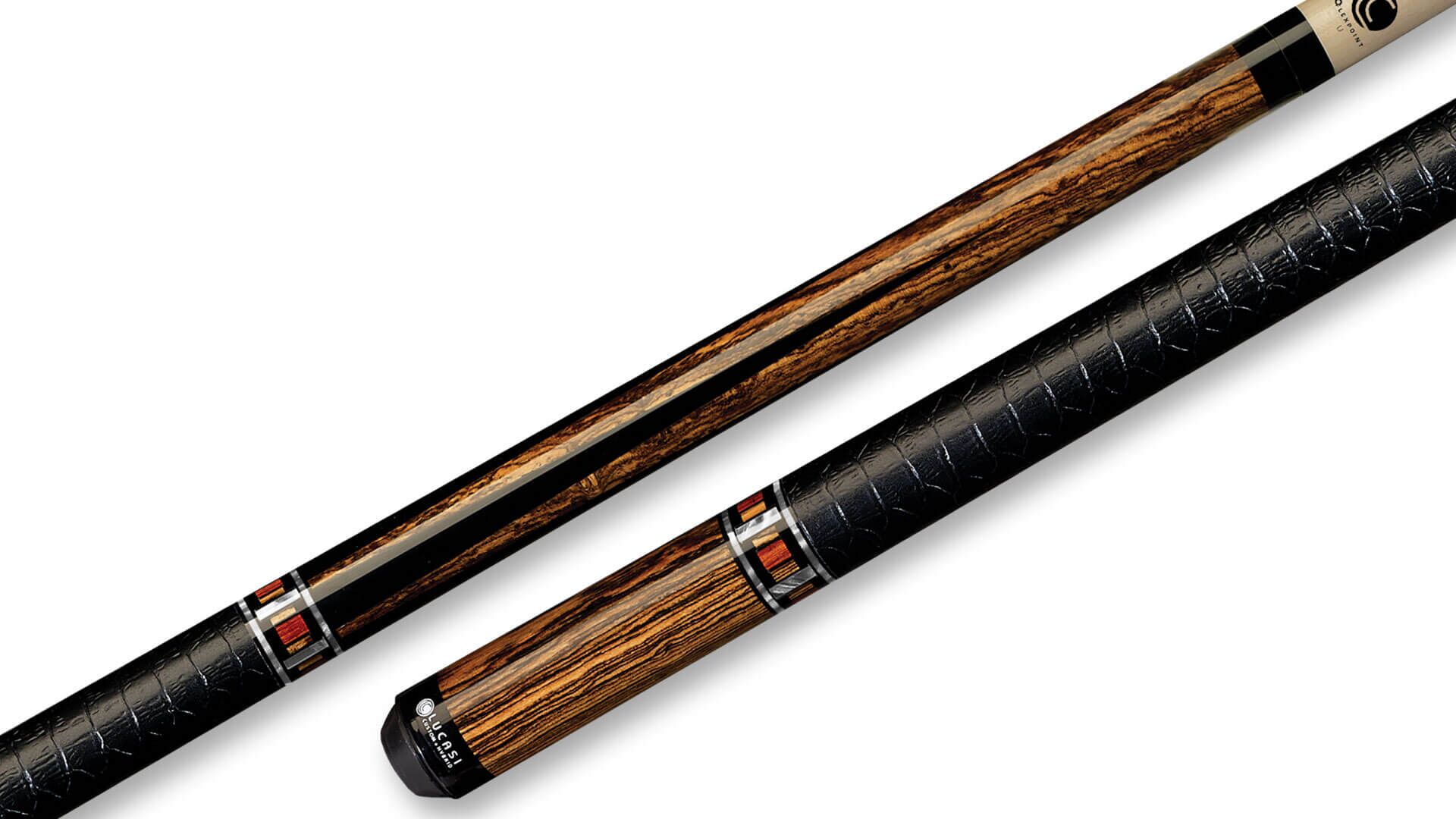 Lucasi - Bocote & Cocobolo Pool Cue Snake Wrap - LZC26 - Image 1