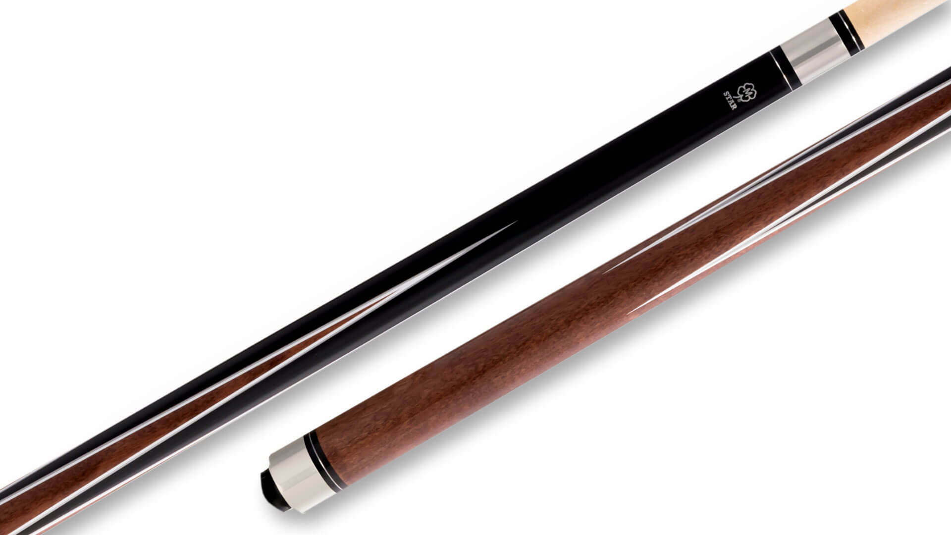 Star - Brown Pool Cue Sneaky-Pete Wrapless - S70 - Image 1