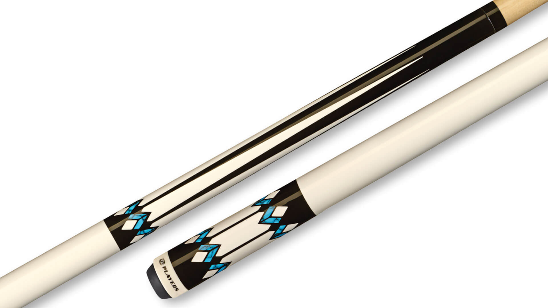 Players - Pool Cue Black Drop-Diamonds Wrapless - G3355 - Image 1