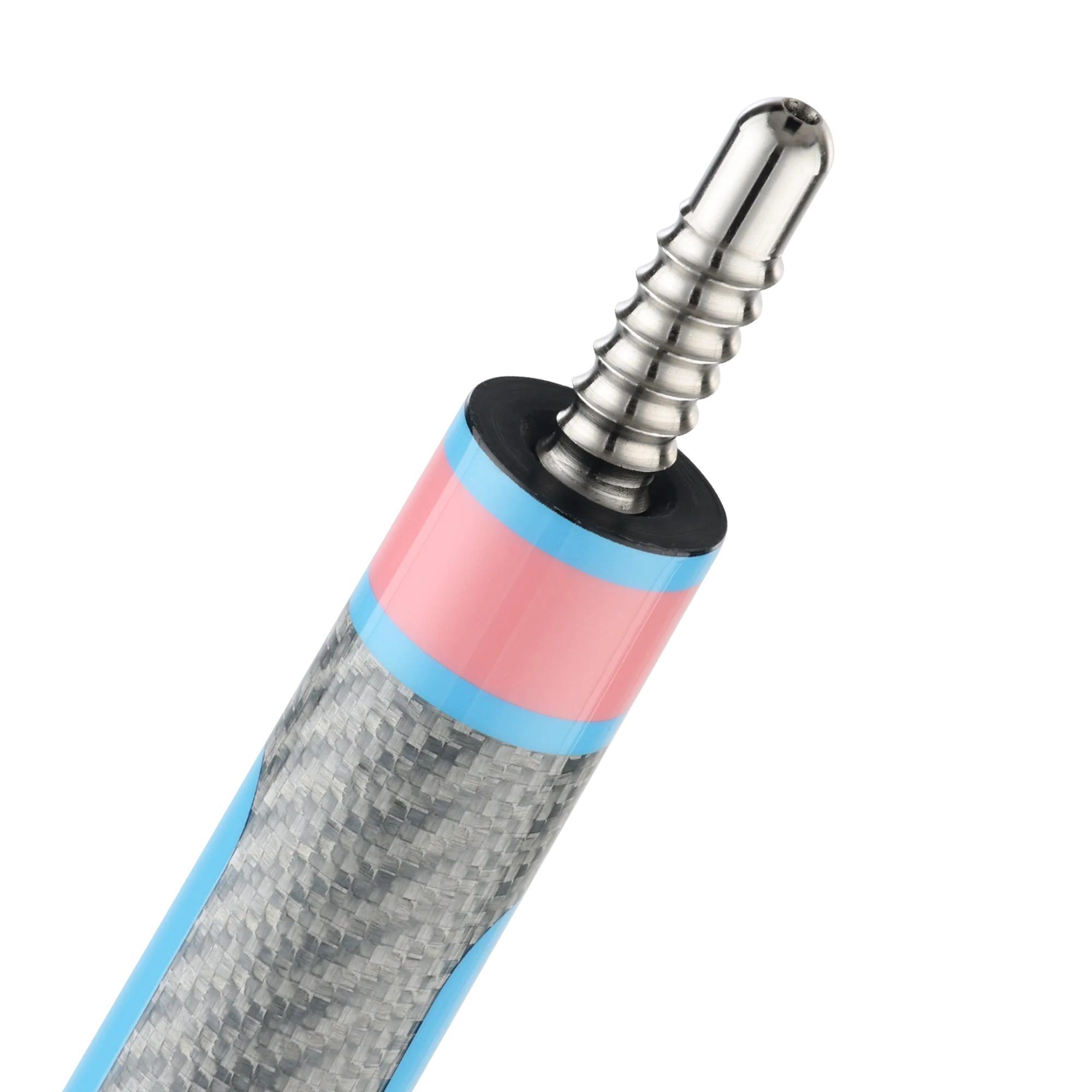 Poison Candy Sugar pool cue Pink/Light Blue, joint pin close-up