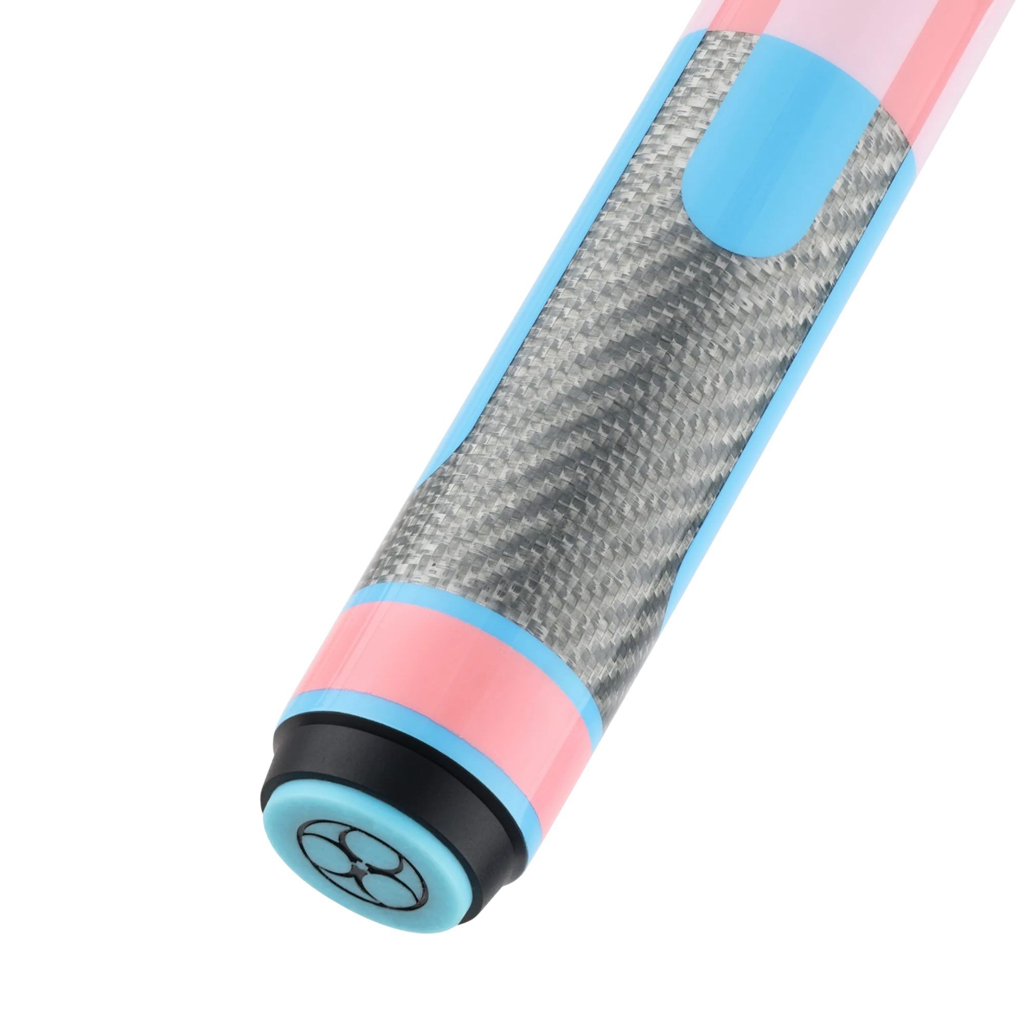 Poison Candy Sugar pool cue Pink/Light Blue, joint pin close-up